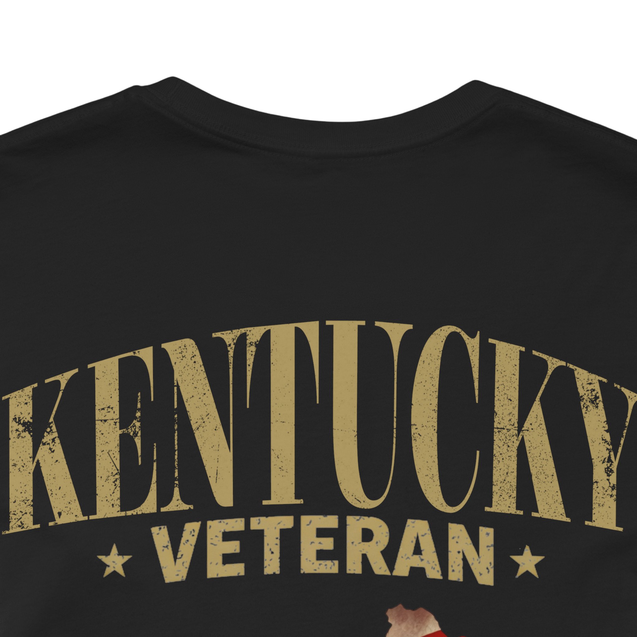 Kentucky Veteran T-Shirt — American Flag Map Military Tribute Tee - Image 24