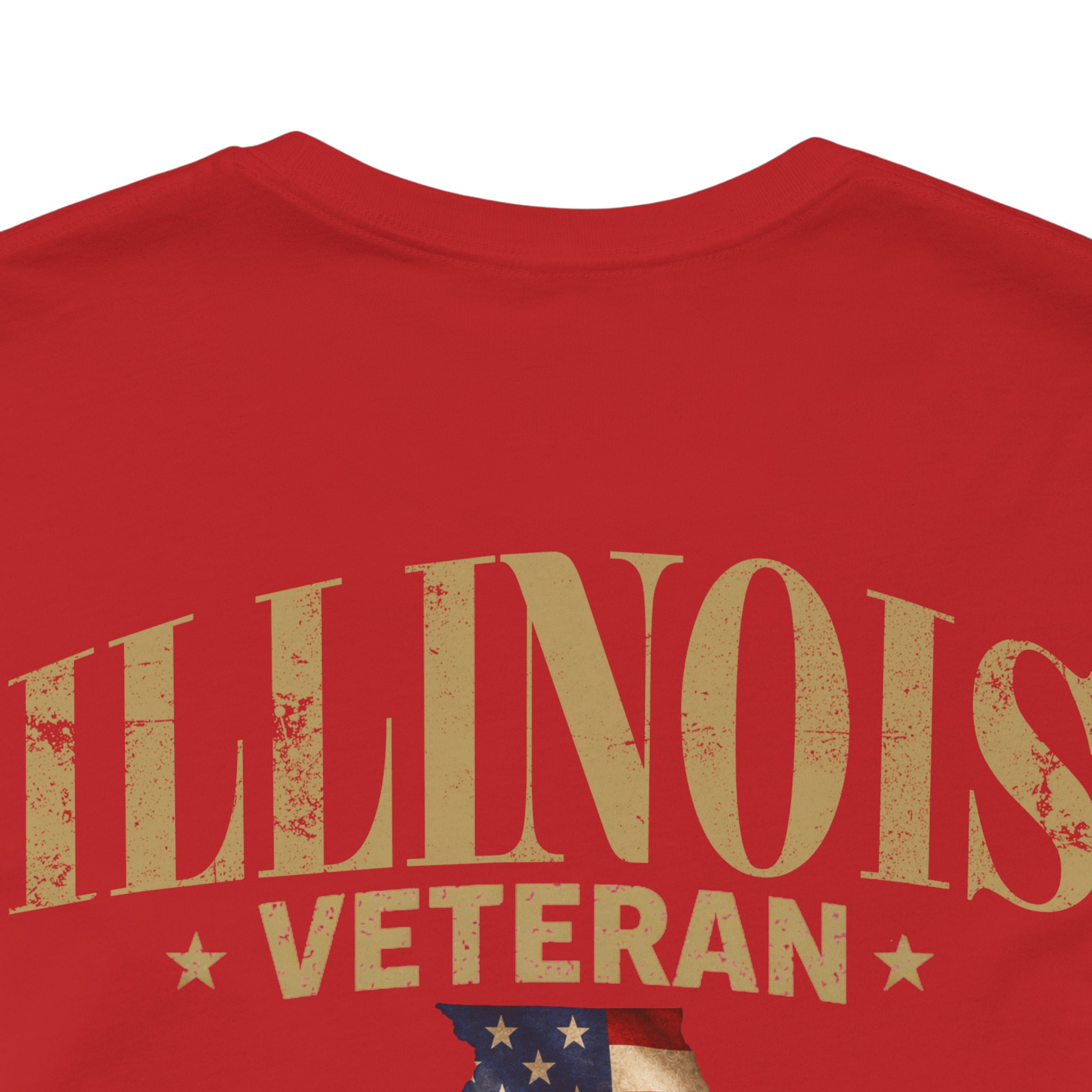 Illinois Veteran T-Shirt — American Flag Alaska Map Military Tribute Tee - Image 6