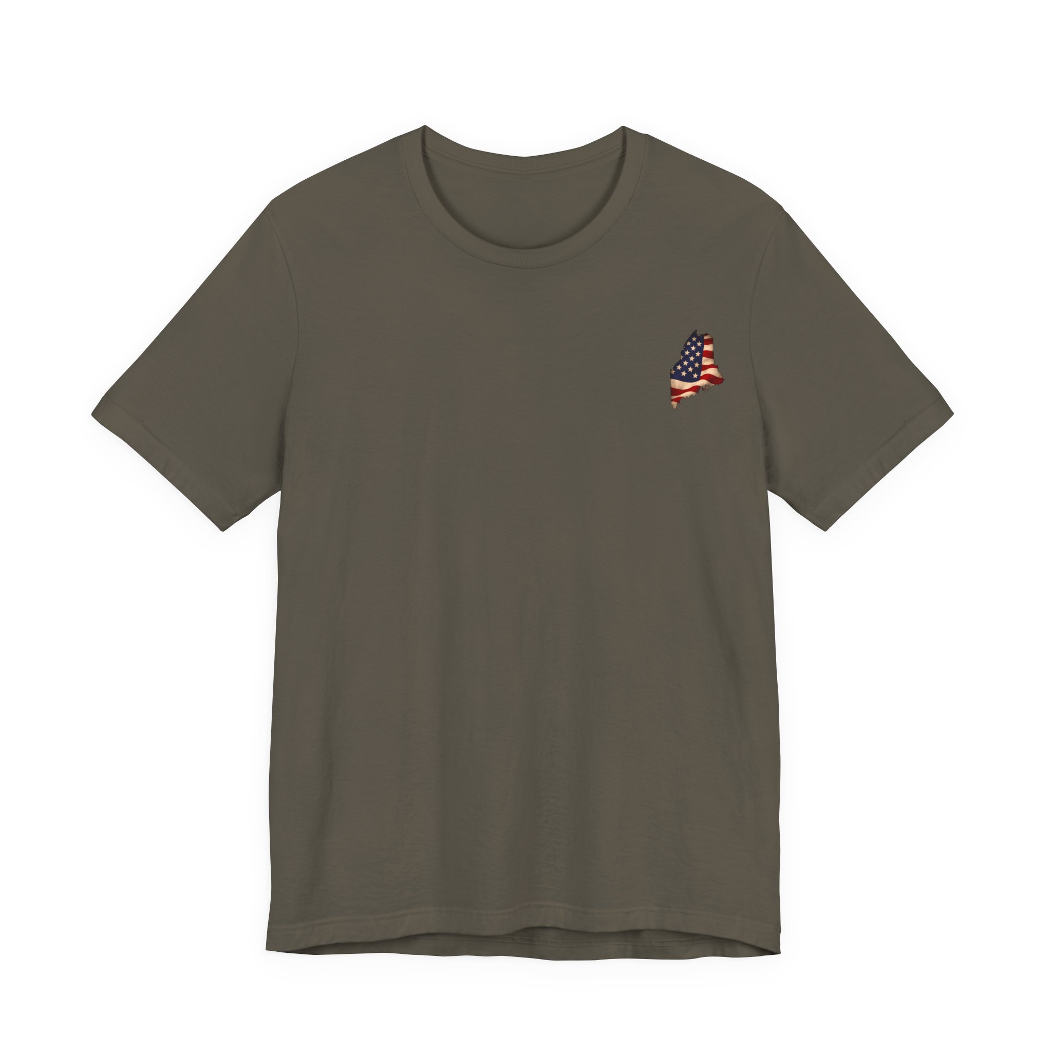 Maine Veteran T-Shirt — American Flag Map Military Tribute Tee - Image 26