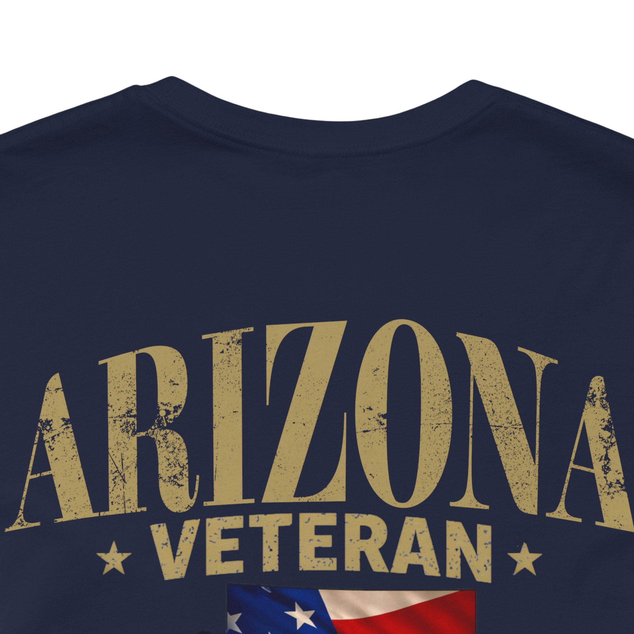 Arizona Veteran T-Shirt — American Flag Map Military Tribute Tee