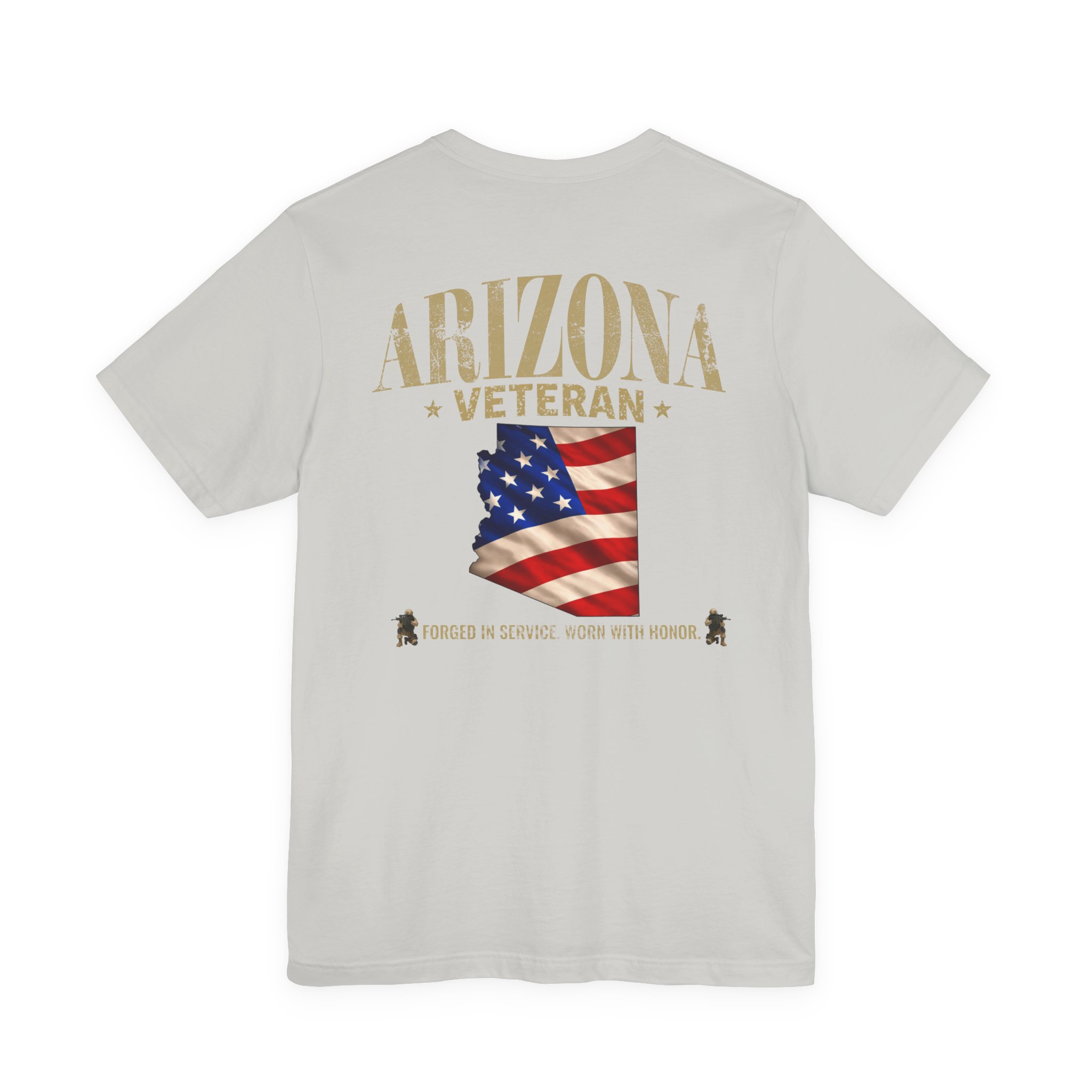 Arizona Veteran T-Shirt — American Flag Map Military Tribute Tee - Image 17