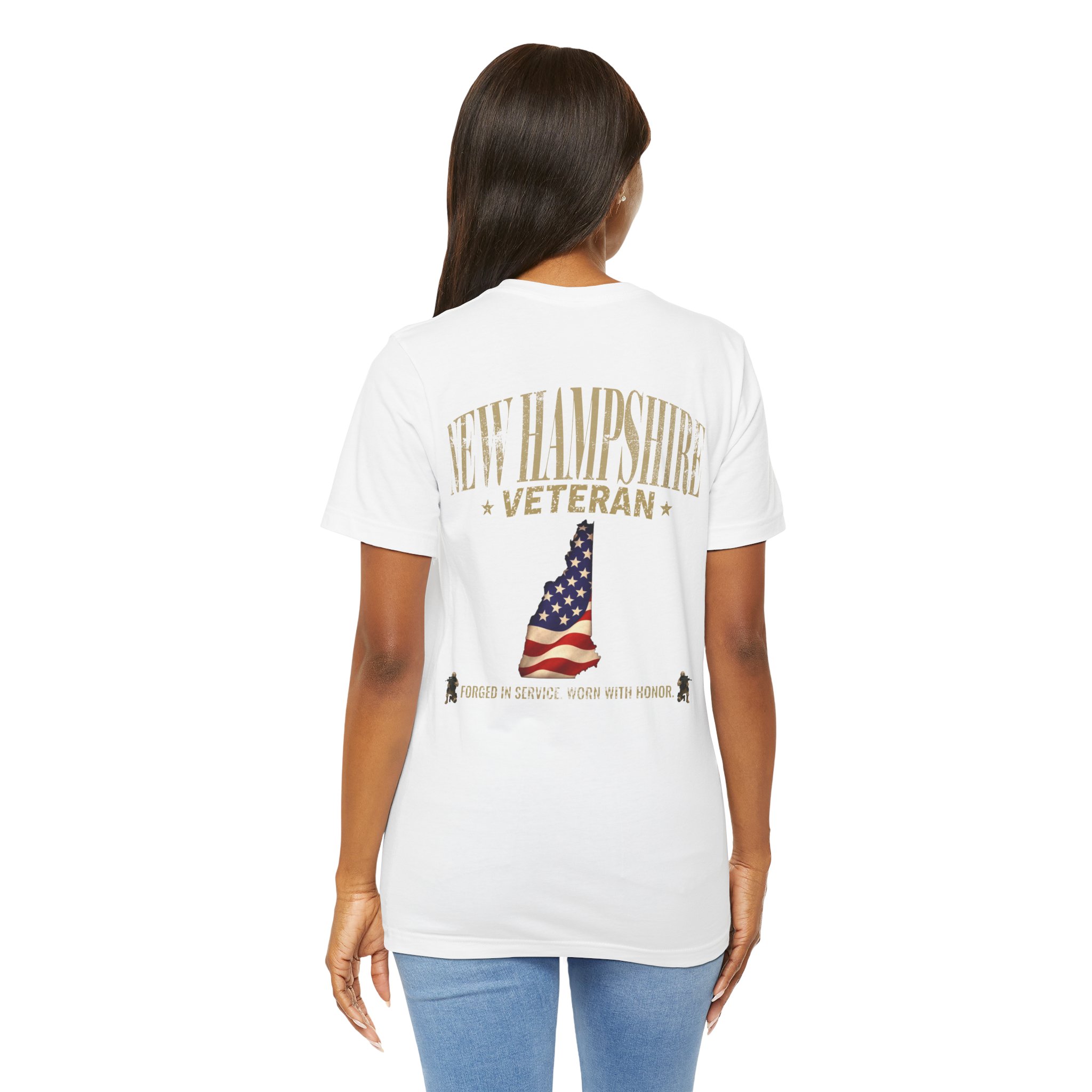 New Hampshire Veteran T-Shirt — American Flag Map Military Tribute Tee - Image 20