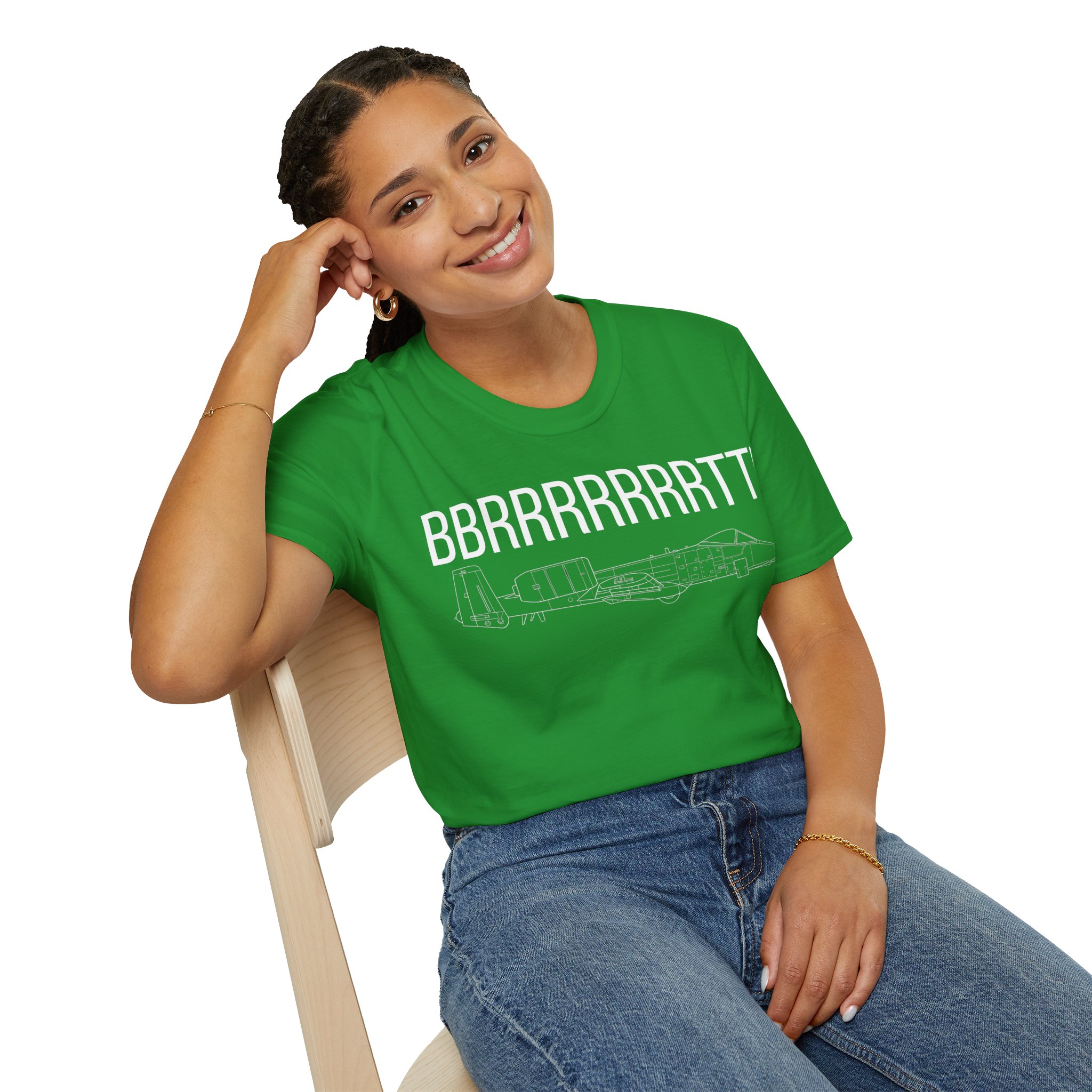 A-10 Warthog T-Shirt — "BBRRRRRRRTT!" Gunfire Sound Military Aircraft Tee - Image 11
