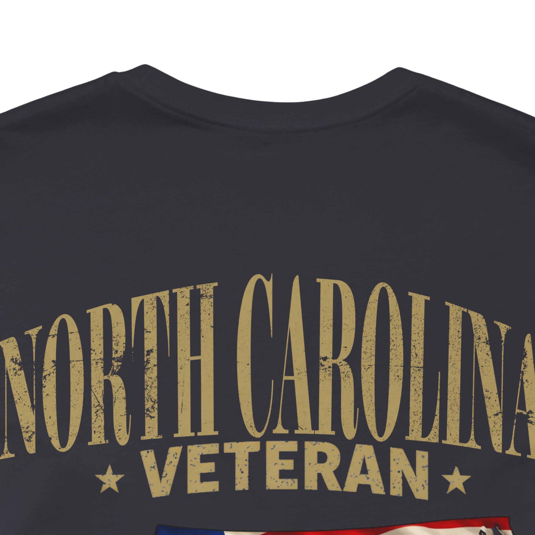 North Carolina Veteran T-Shirt — American Flag Map Military Tribute Tee - Image 7