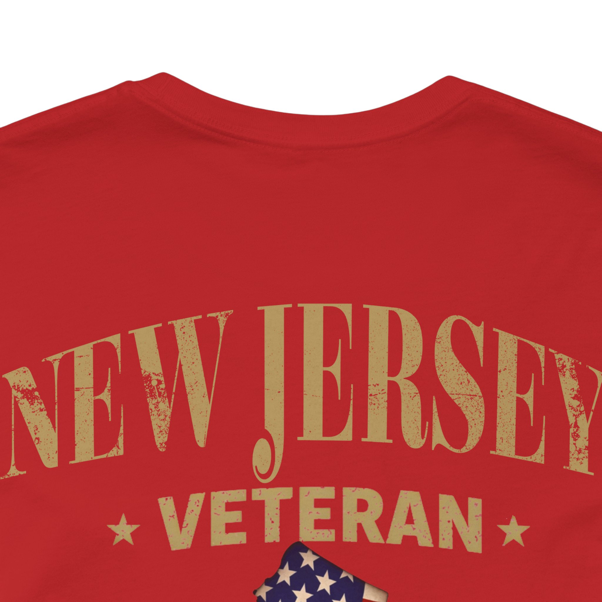 New Jersey Veteran T-Shirt — American Flag Map Military Tribute Tee - Image 5