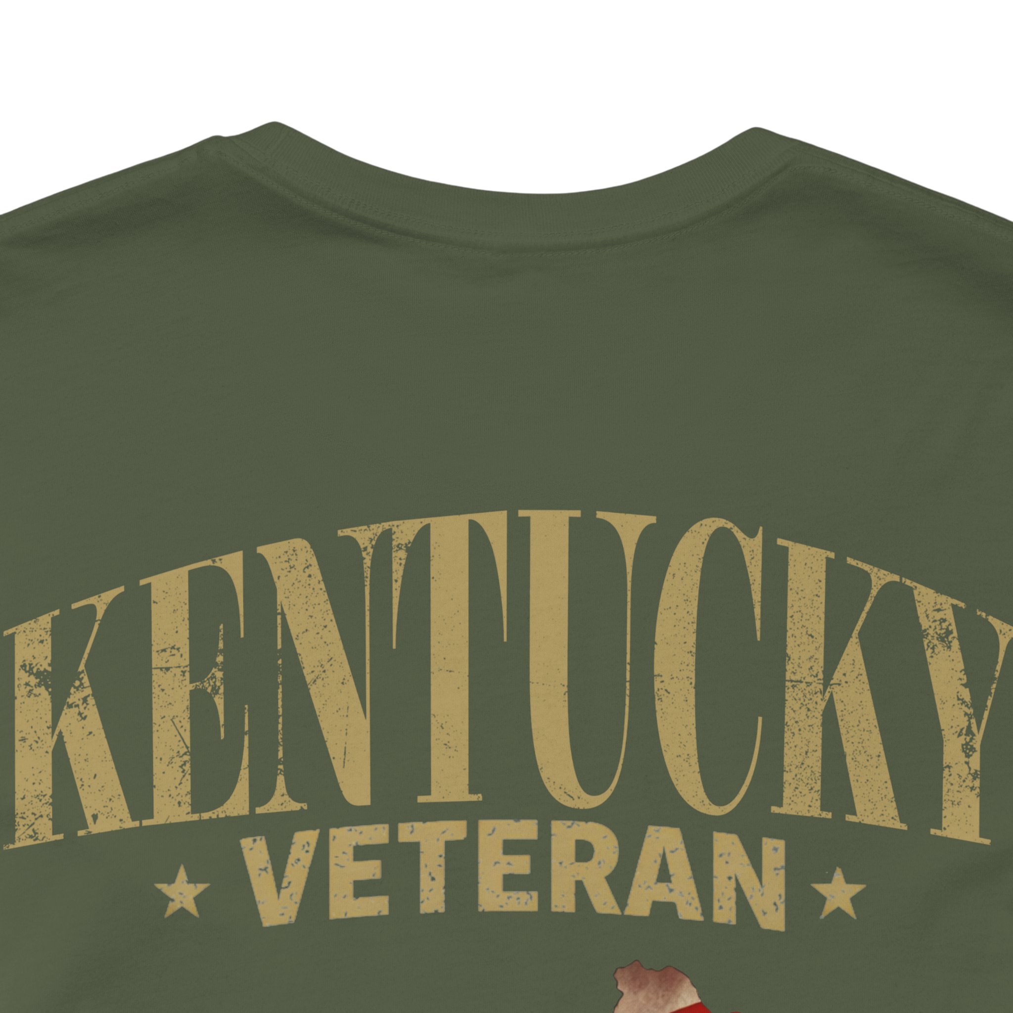 Kentucky Veteran T-Shirt — American Flag Map Military Tribute Tee - Image 34