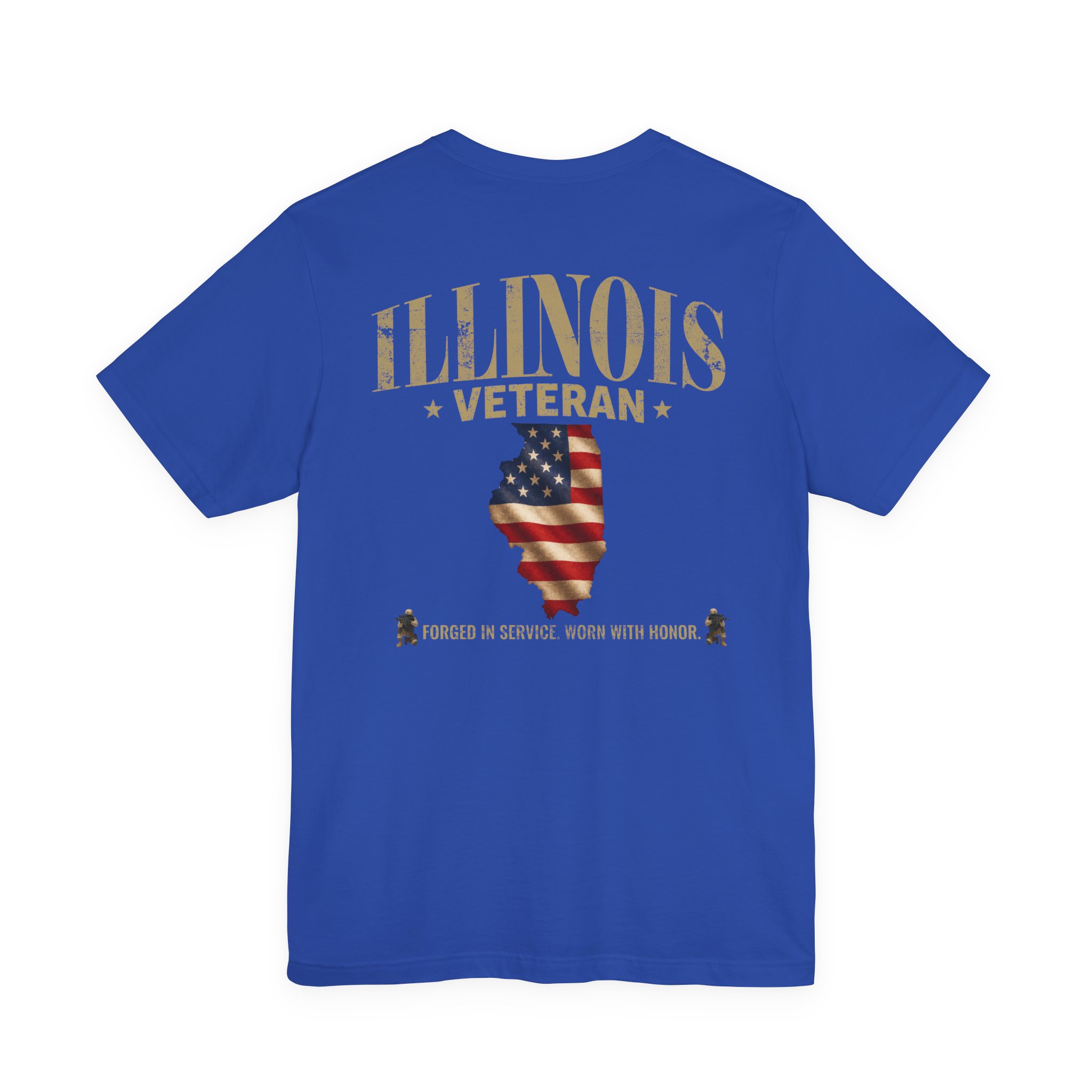 Illinois Veteran T-Shirt — American Flag Alaska Map Military Tribute Tee - Image 37