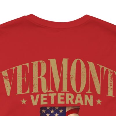 Vermont Veteran T-Shirt — American Flag Map Military Tribute Tee