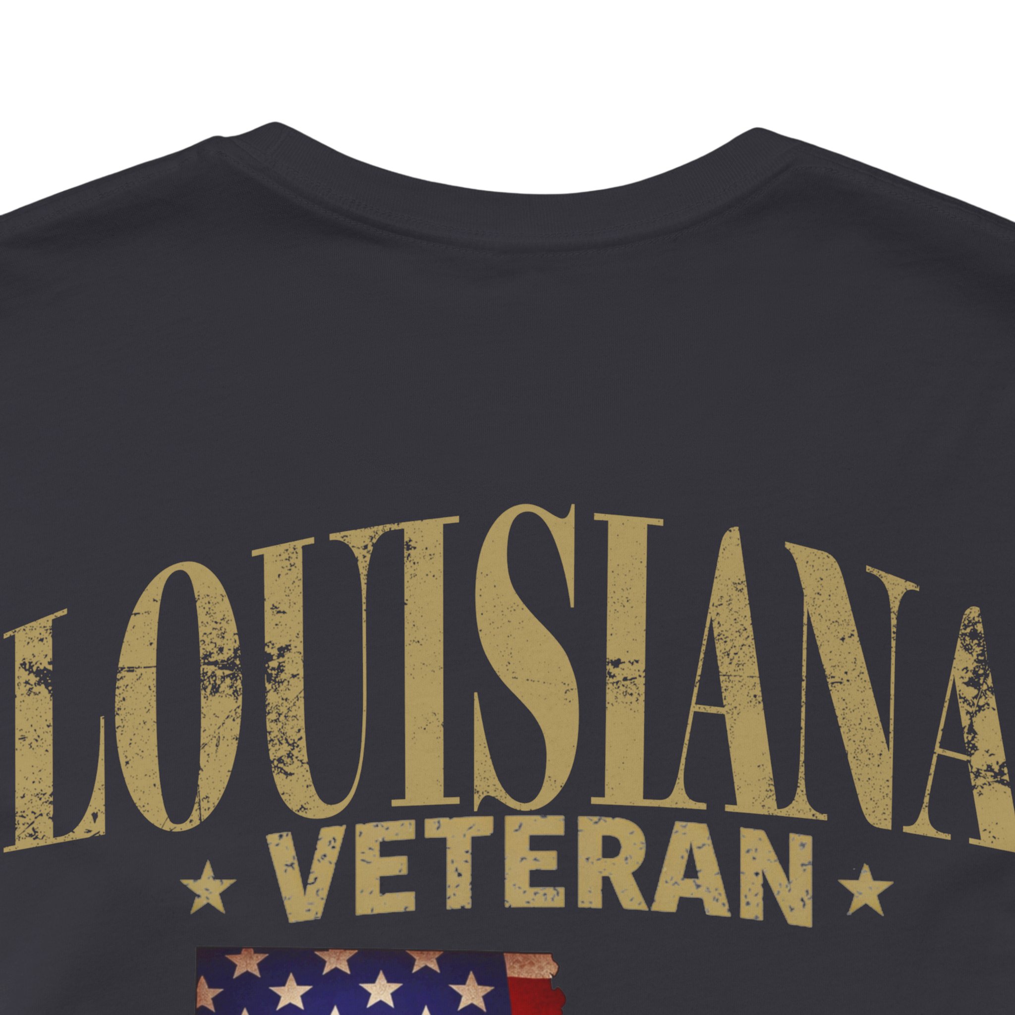 Louisiana Veteran T-Shirt — American Flag Alaska Map Military Tribute Tee - Image 14