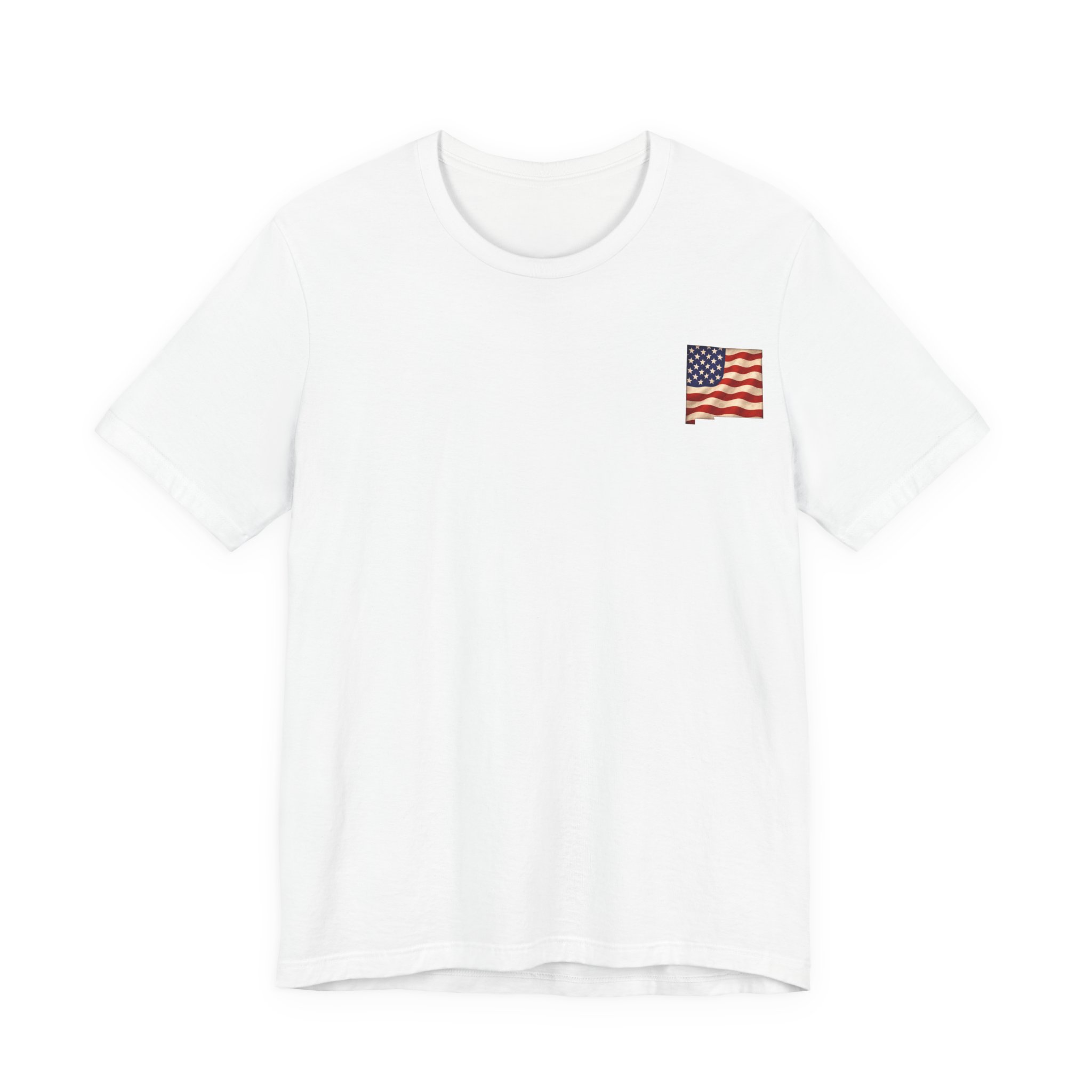 New Mexico Veteran T-Shirt — American Flag Map Military Tribute Tee - Image 2