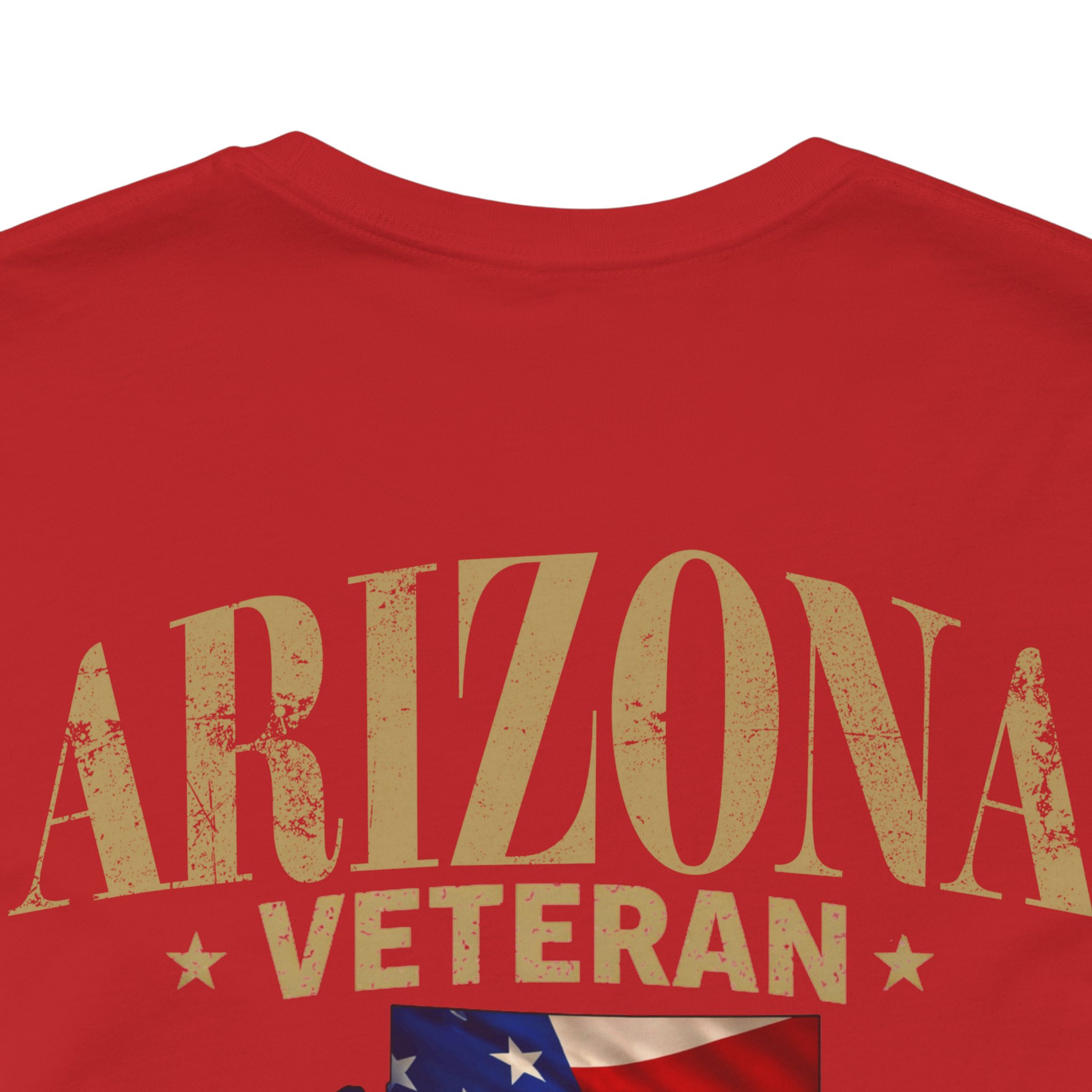Arizona Veteran T-Shirt — American Flag Map Military Tribute Tee - Image 49