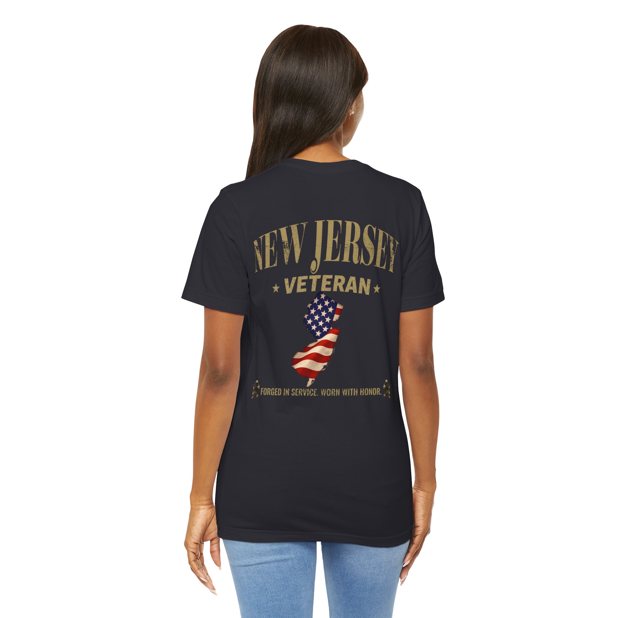 New Jersey Veteran T-Shirt — American Flag Map Military Tribute Tee - Image 12