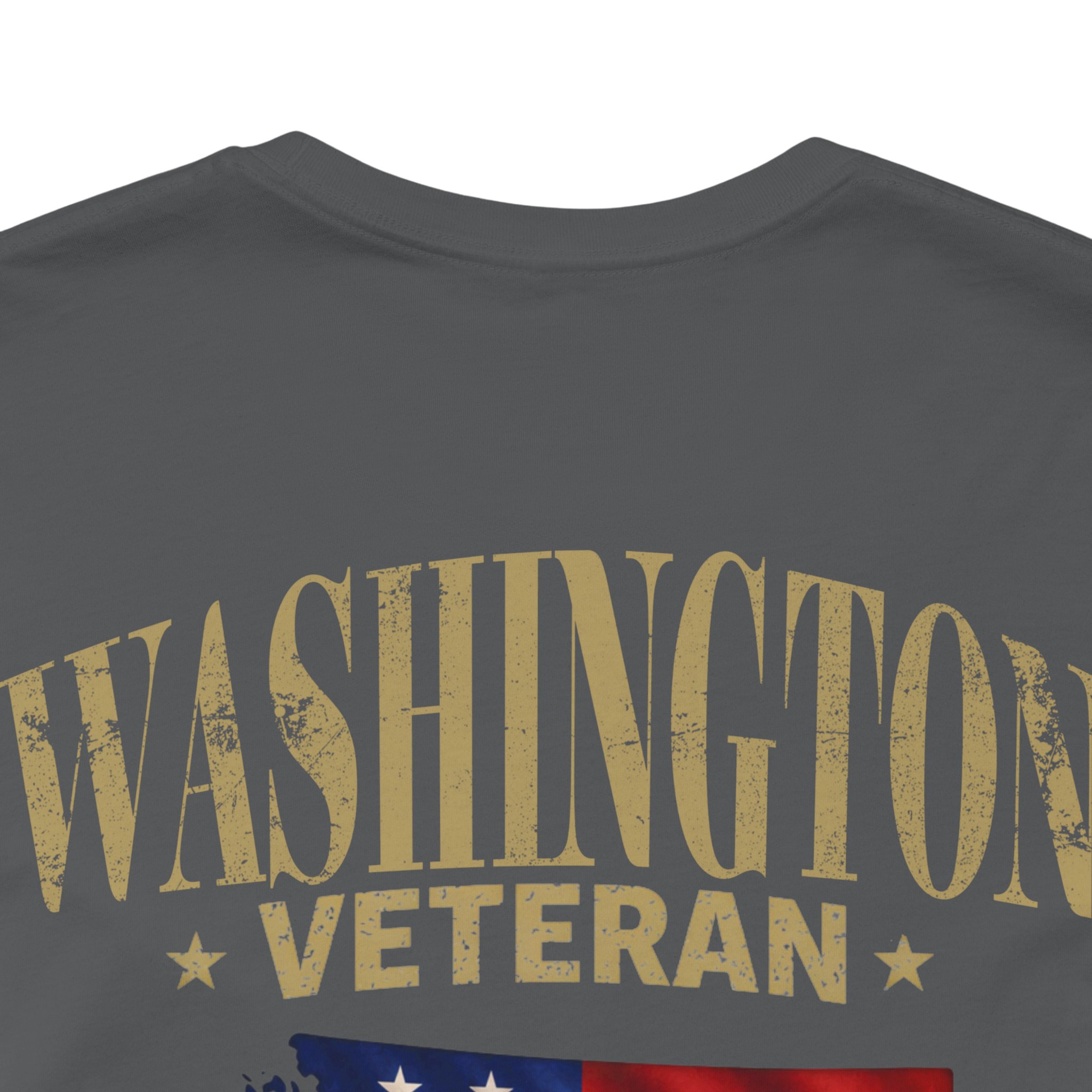 Washington Veteran T-Shirt — American Flag Map Military Tribute Tee - Image 4