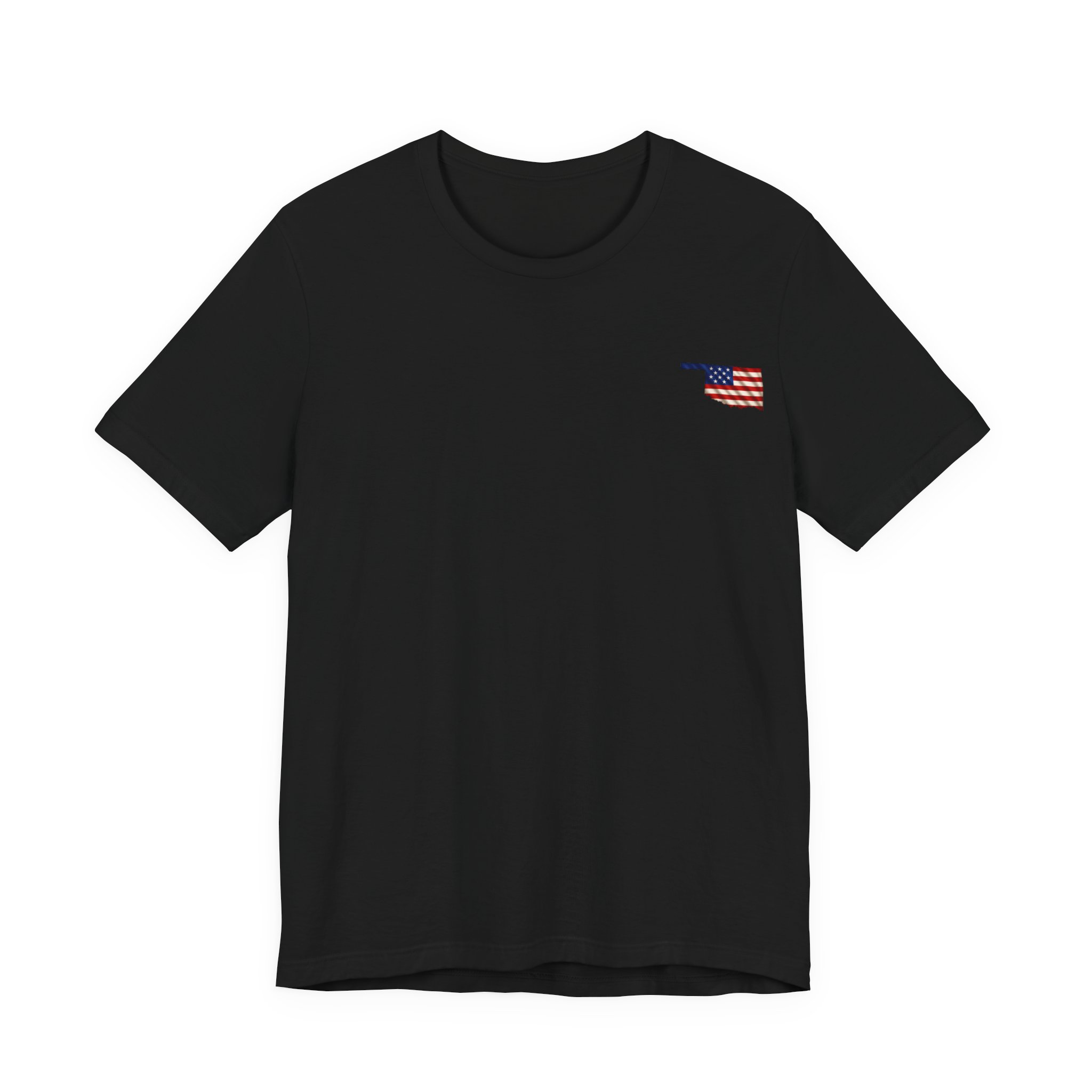 Oklahoma Veteran T-Shirt — American Flag Map Military Tribute Tee - Image 2