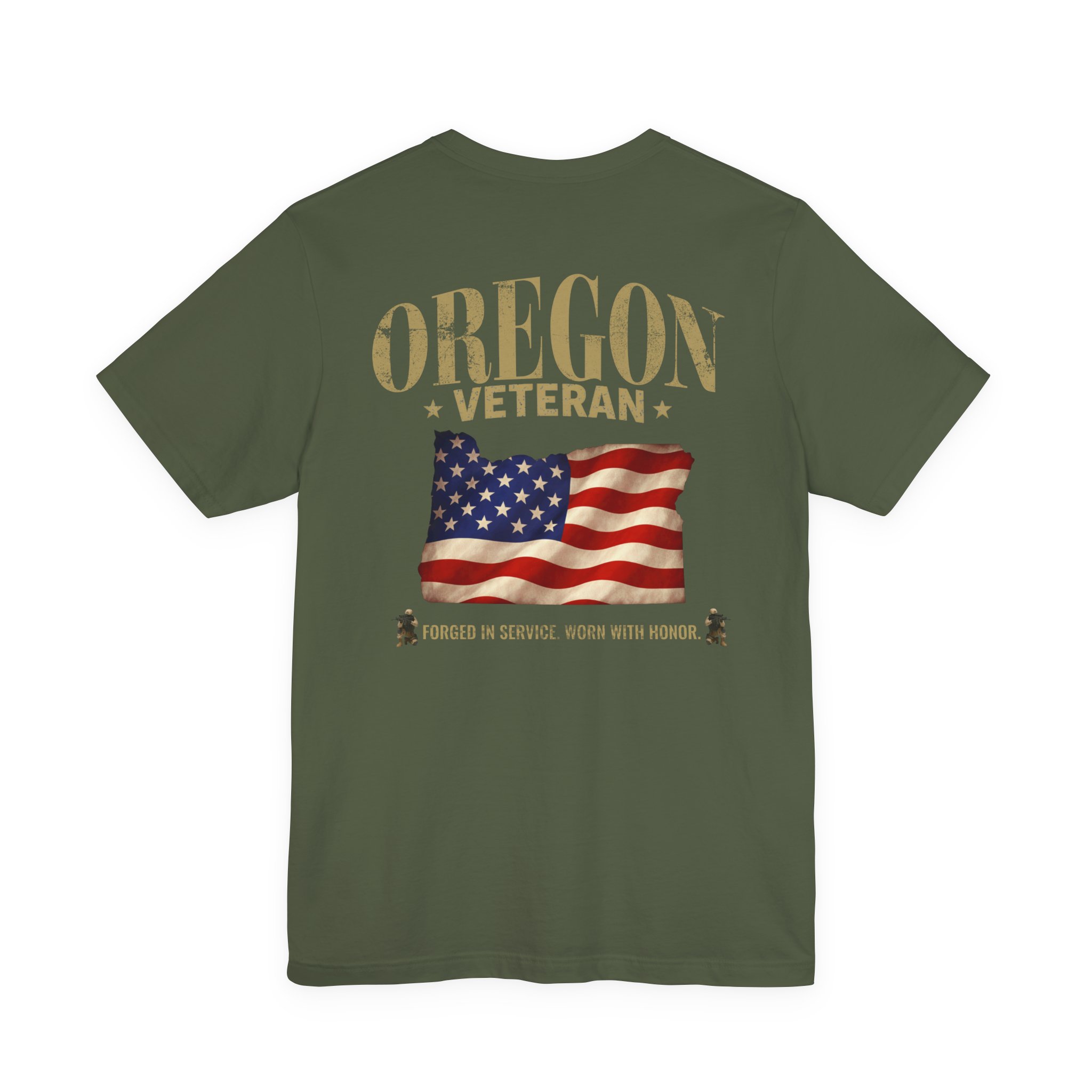 Oregon Veteran T-Shirt — American Flag Map Military Tribute Tee - Image 47