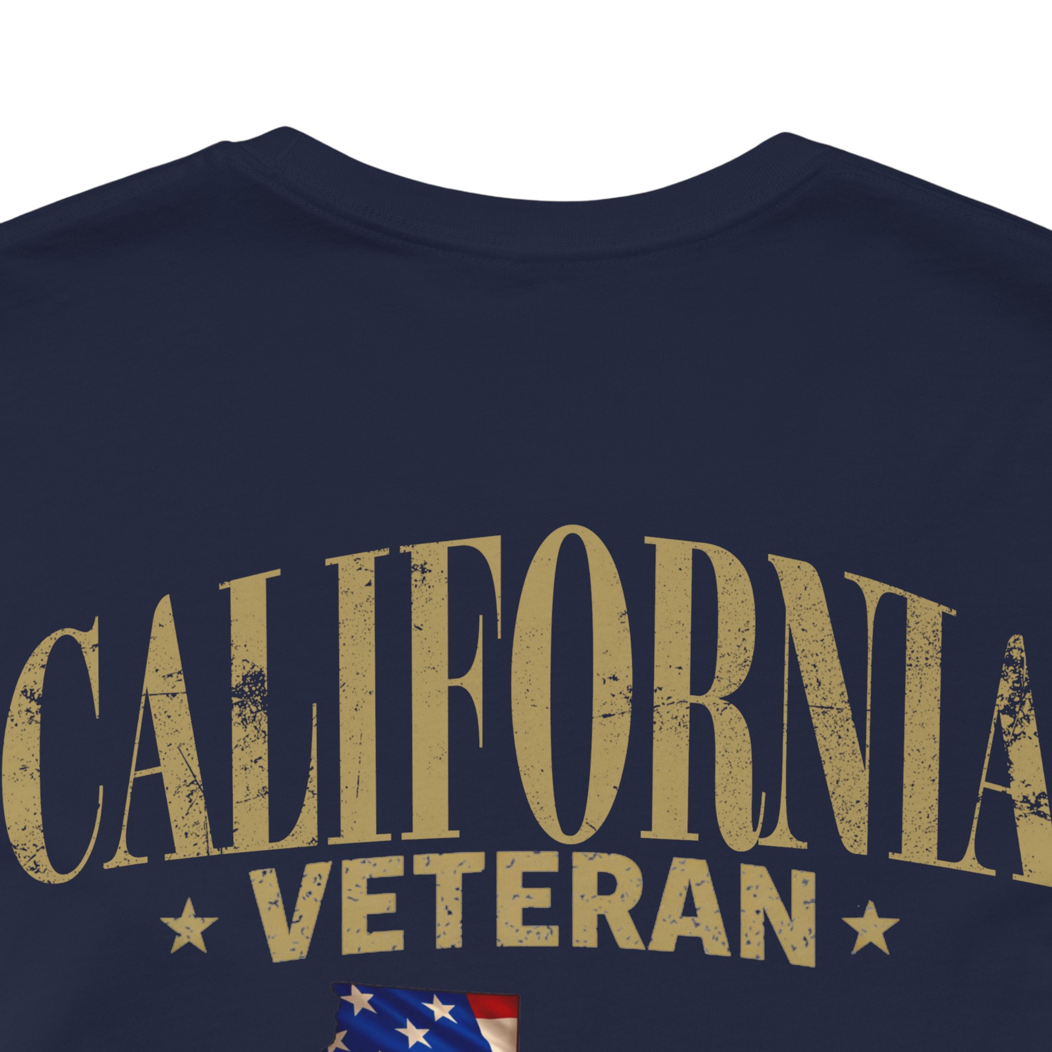 California Veteran T-Shirt — American Flag Map Military Tribute Tee - Image 44