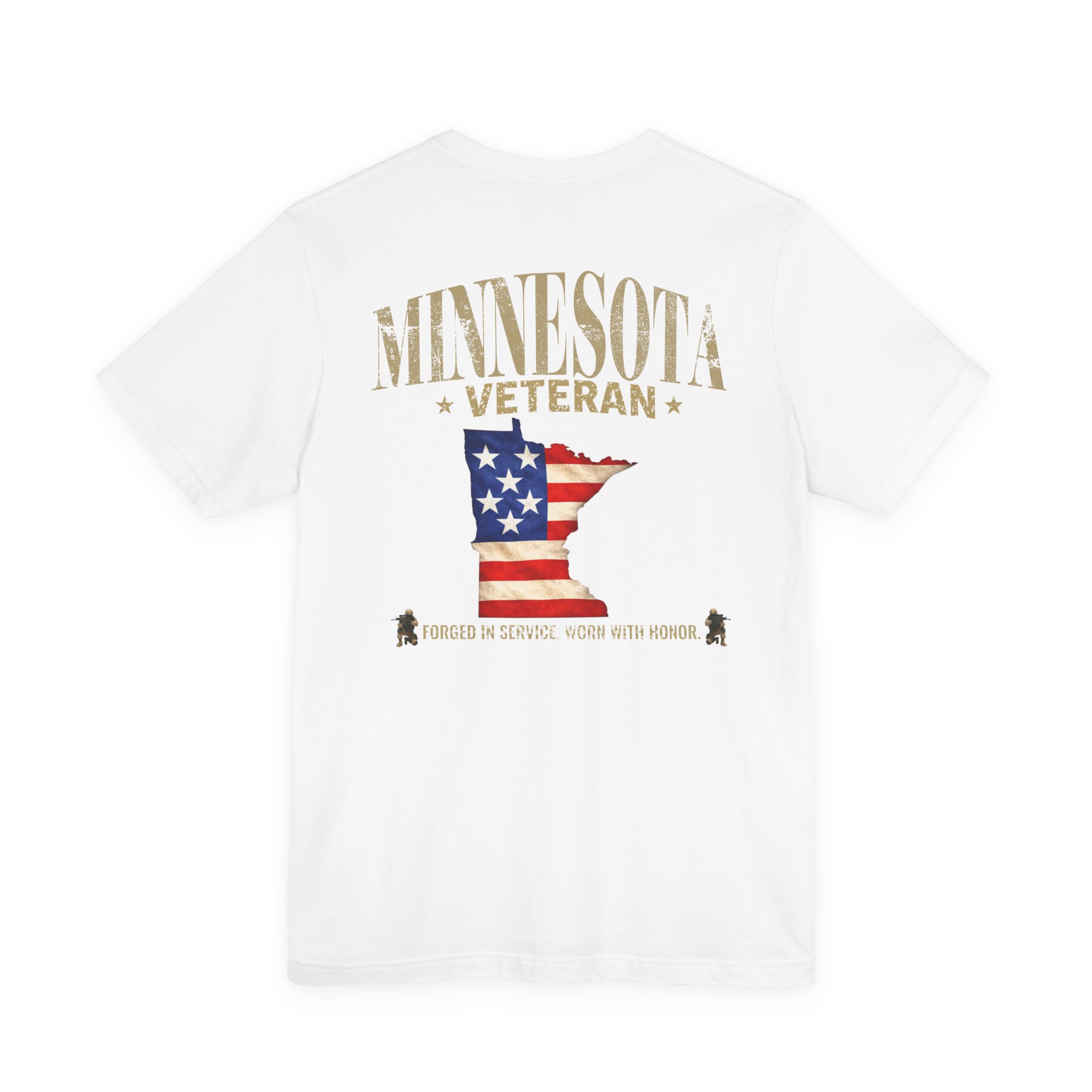 Minnesota Veteran T-Shirt — American Flag Alaska Map Military Tribute Tee - Image 37