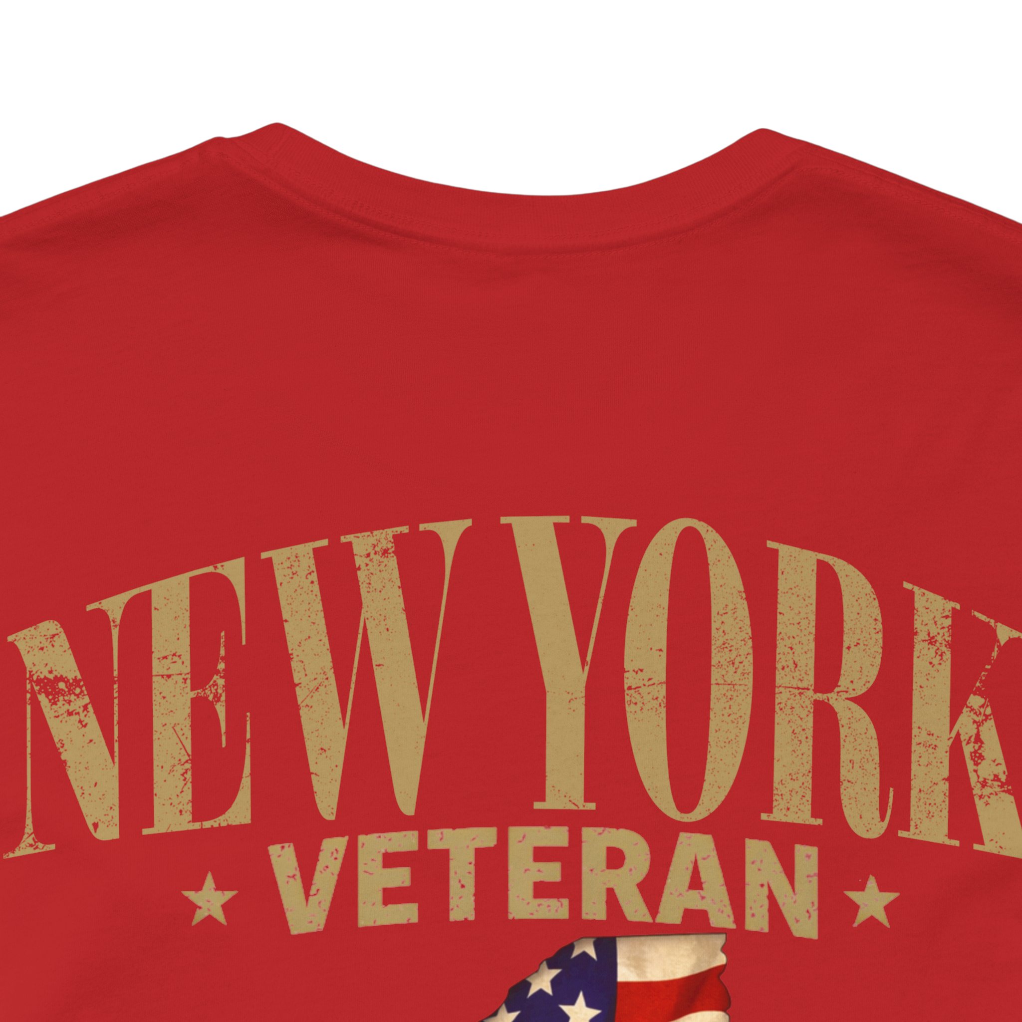 New York Veteran T-Shirt — American Flag Map Military Tribute Tee - Image 5