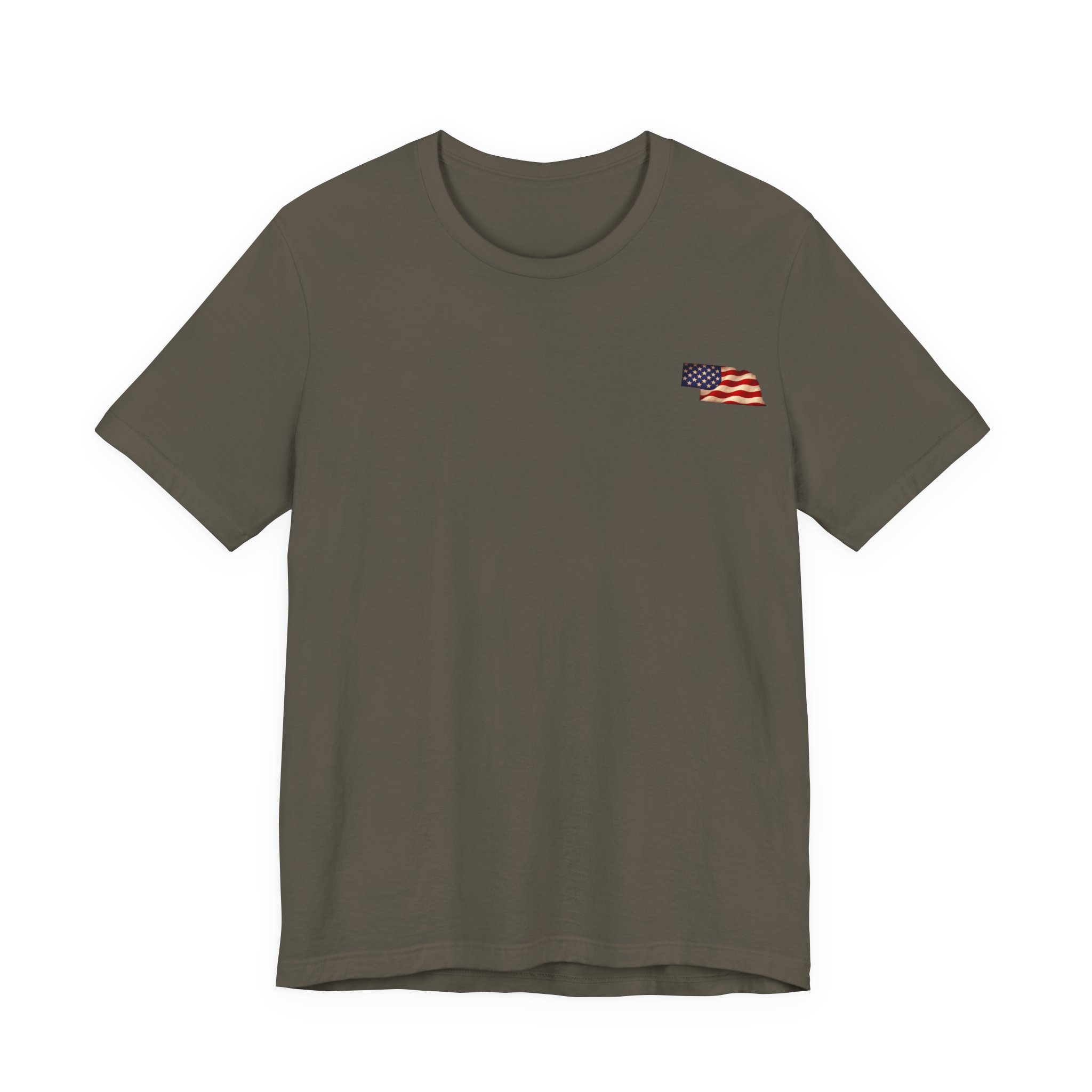 Nebraska Veteran T-Shirt — American Flag Map Military Tribute Tee - Image 31