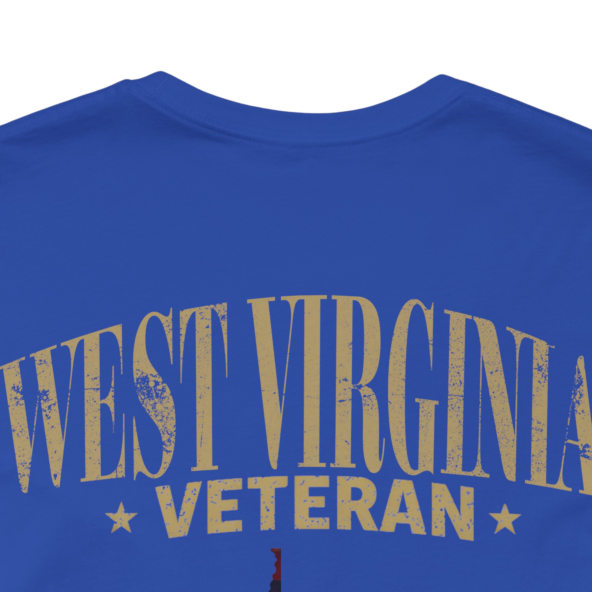West Virginia Veteran T-Shirt — American Flag Map Military Tribute Tee