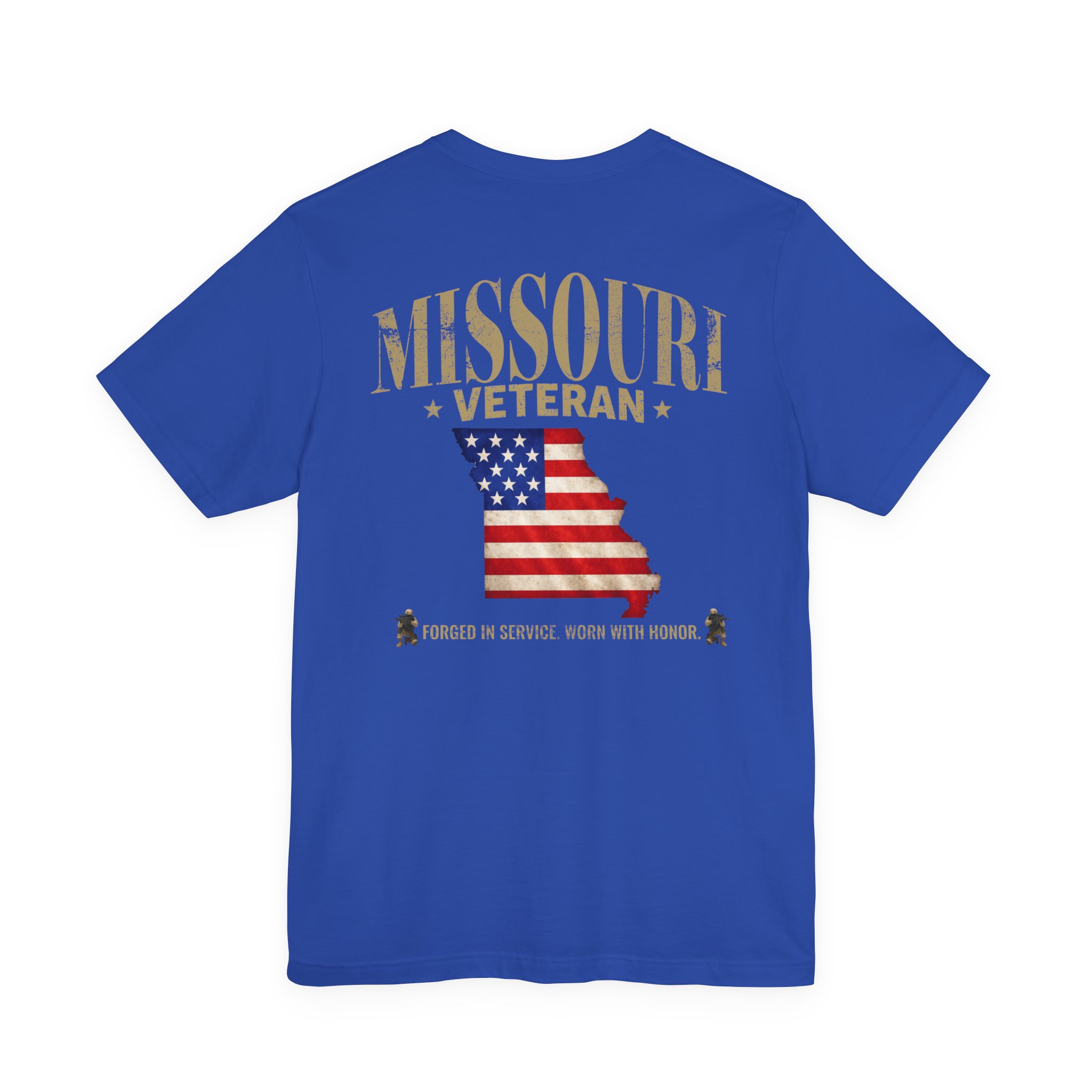 Missouri Veteran T-Shirt — American Flag Map Military Tribute Tee - Image 2