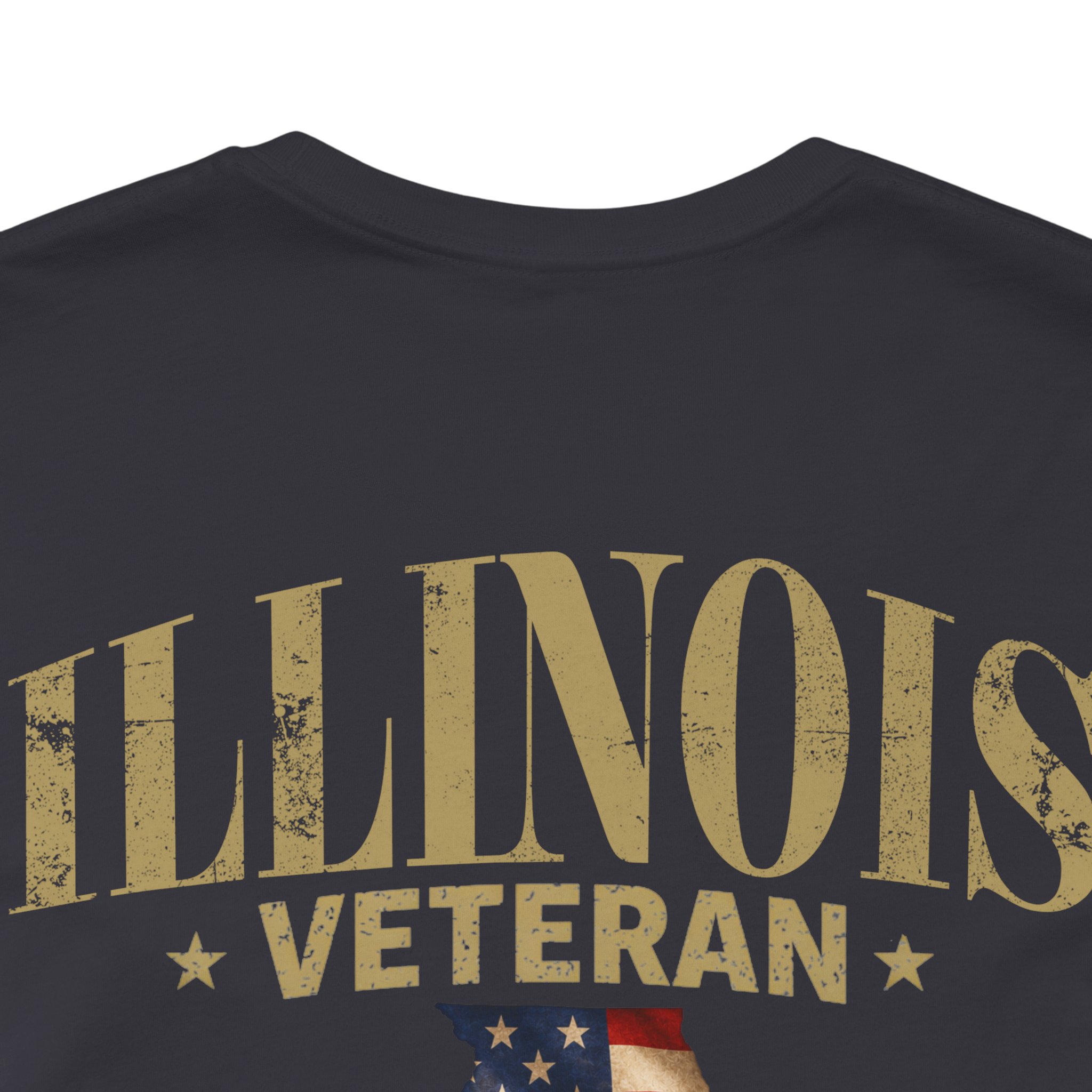 Illinois Veteran T-Shirt — American Flag Alaska Map Military Tribute Tee - Image 29