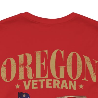 Oregon Veteran T-Shirt — American Flag Map Military Tribute Tee