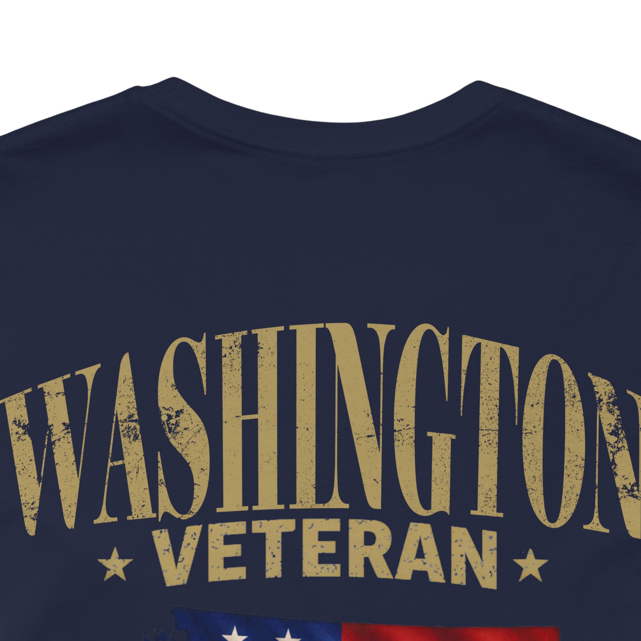 Washington Veteran T-Shirt — American Flag Map Military Tribute Tee - Image 16