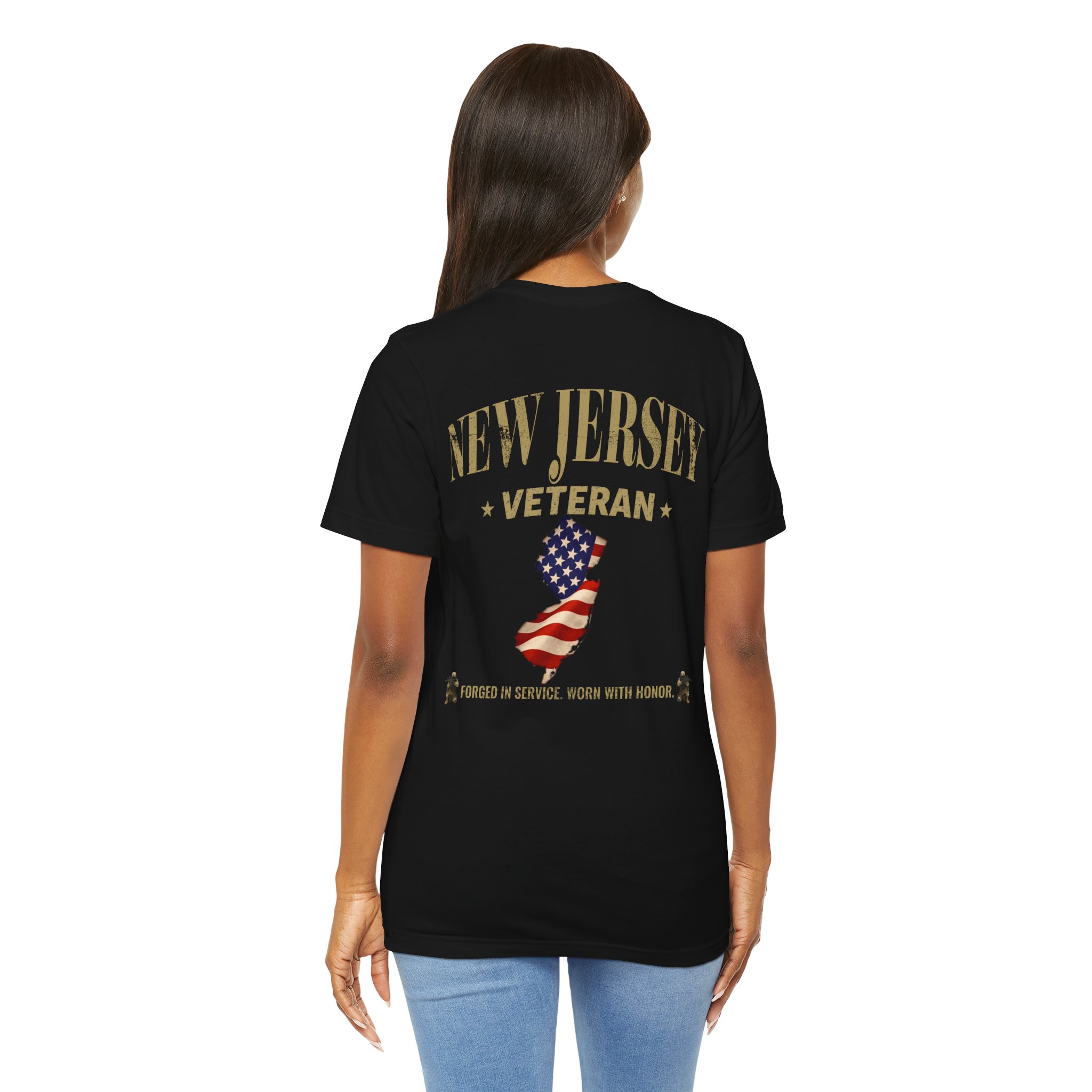 New Jersey Veteran T-Shirt — American Flag Map Military Tribute Tee - Image 20