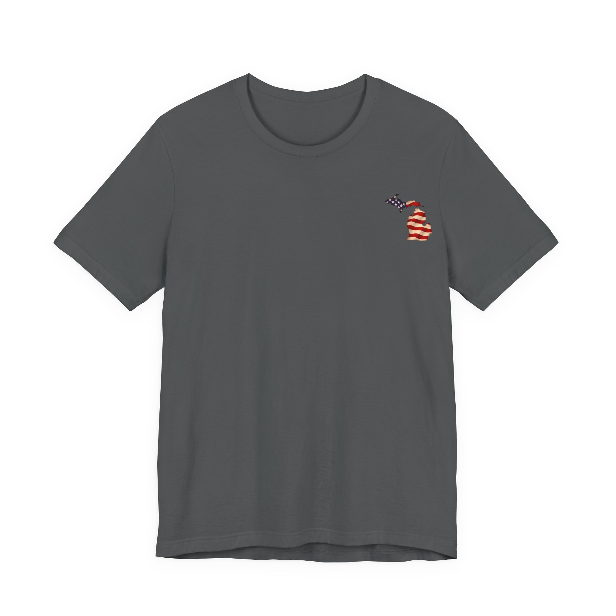 Michigan Veteran T-Shirt — American Flag Map Military Tribute Tee - Image 11