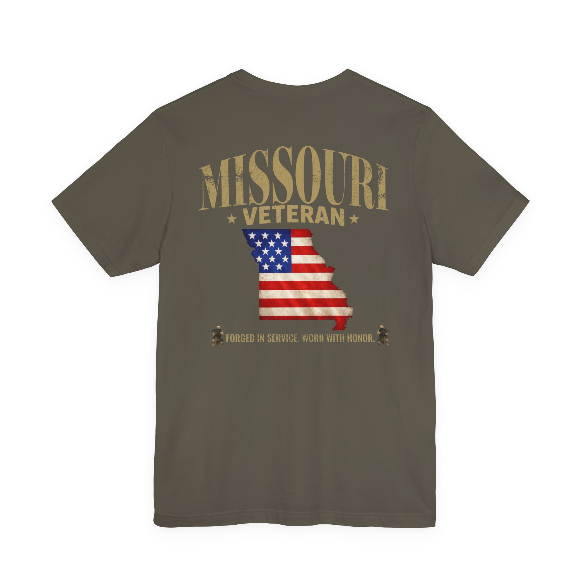 Missouri Veteran T-Shirt — American Flag Map Military Tribute Tee - Image 27