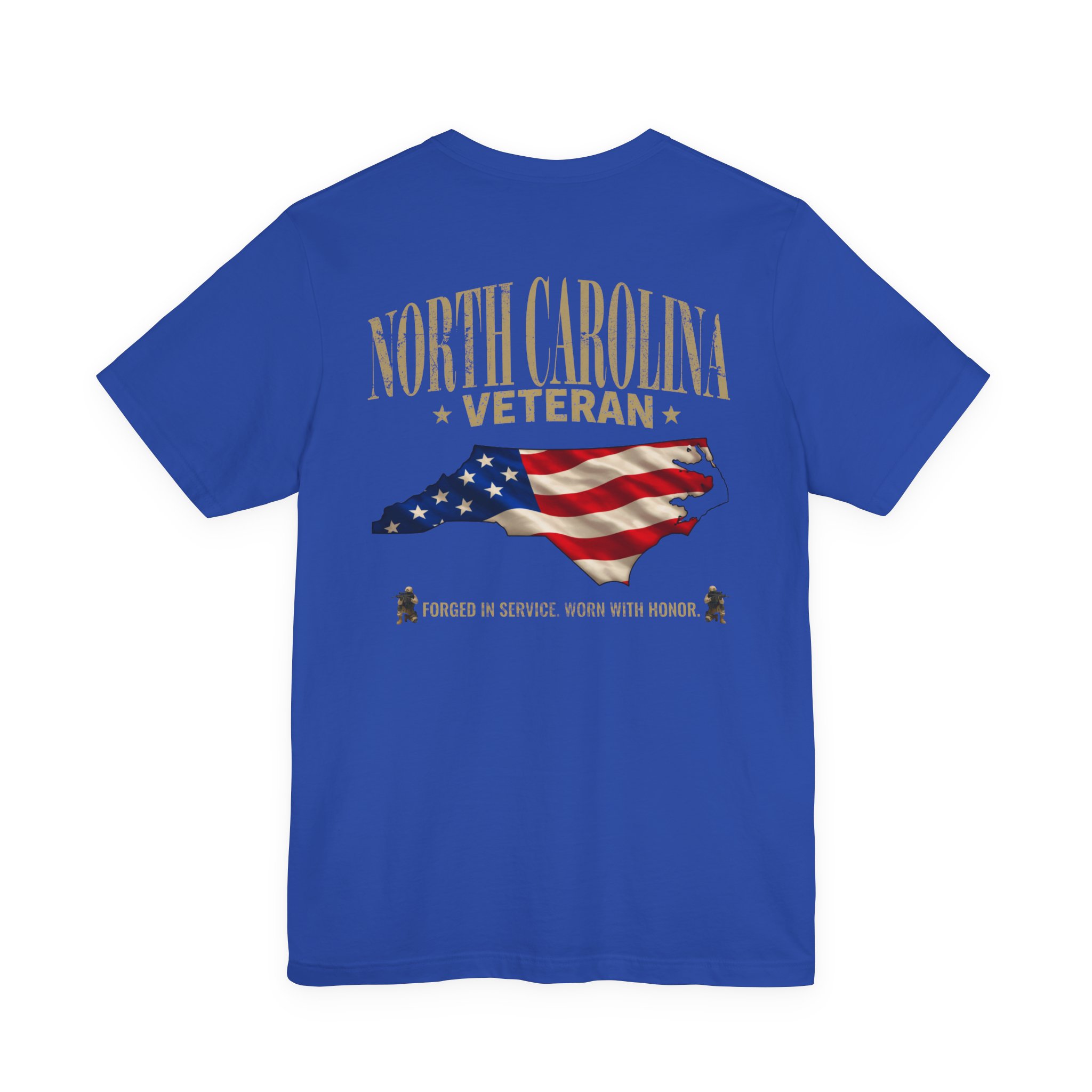 North Carolina Veteran T-Shirt — American Flag Map Military Tribute Tee - Image 30