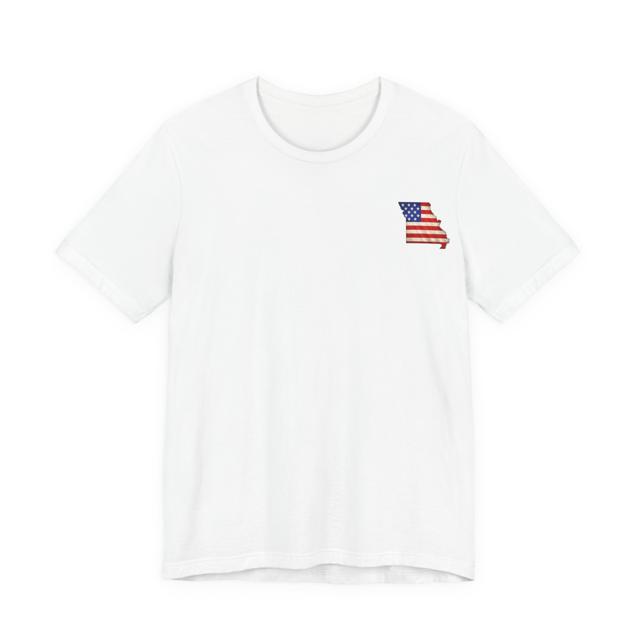 Missouri Veteran T-Shirt — American Flag Map Military Tribute Tee - Image 16