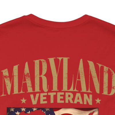 Maryland Veteran T-Shirt — American Flag Map Military Tribute Tee