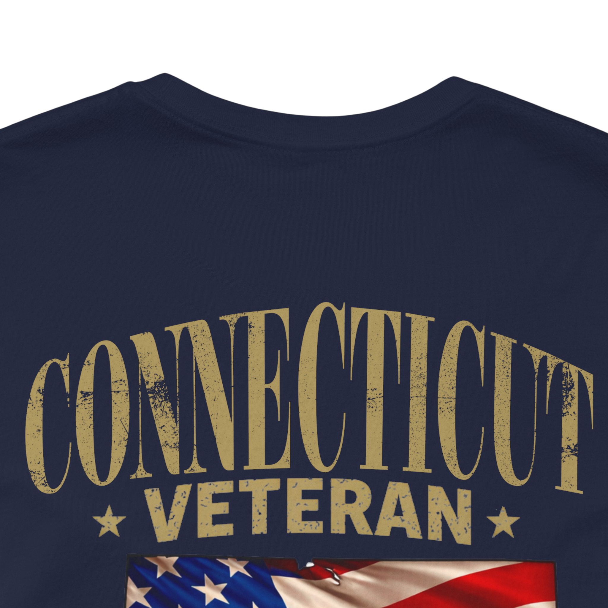 Connecticut Veteran T-Shirt — American Flag Alaska Map Military Tribute Tee - Image 49