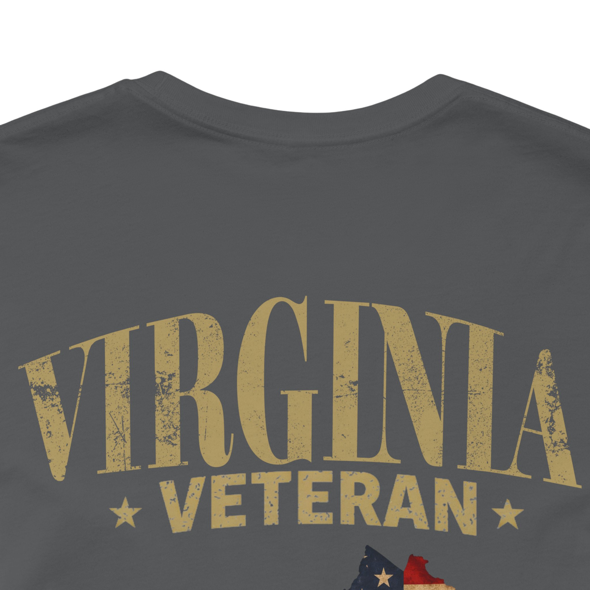Virginia Veteran T-Shirt — American Flag Map Military Tribute Tee - Image 23