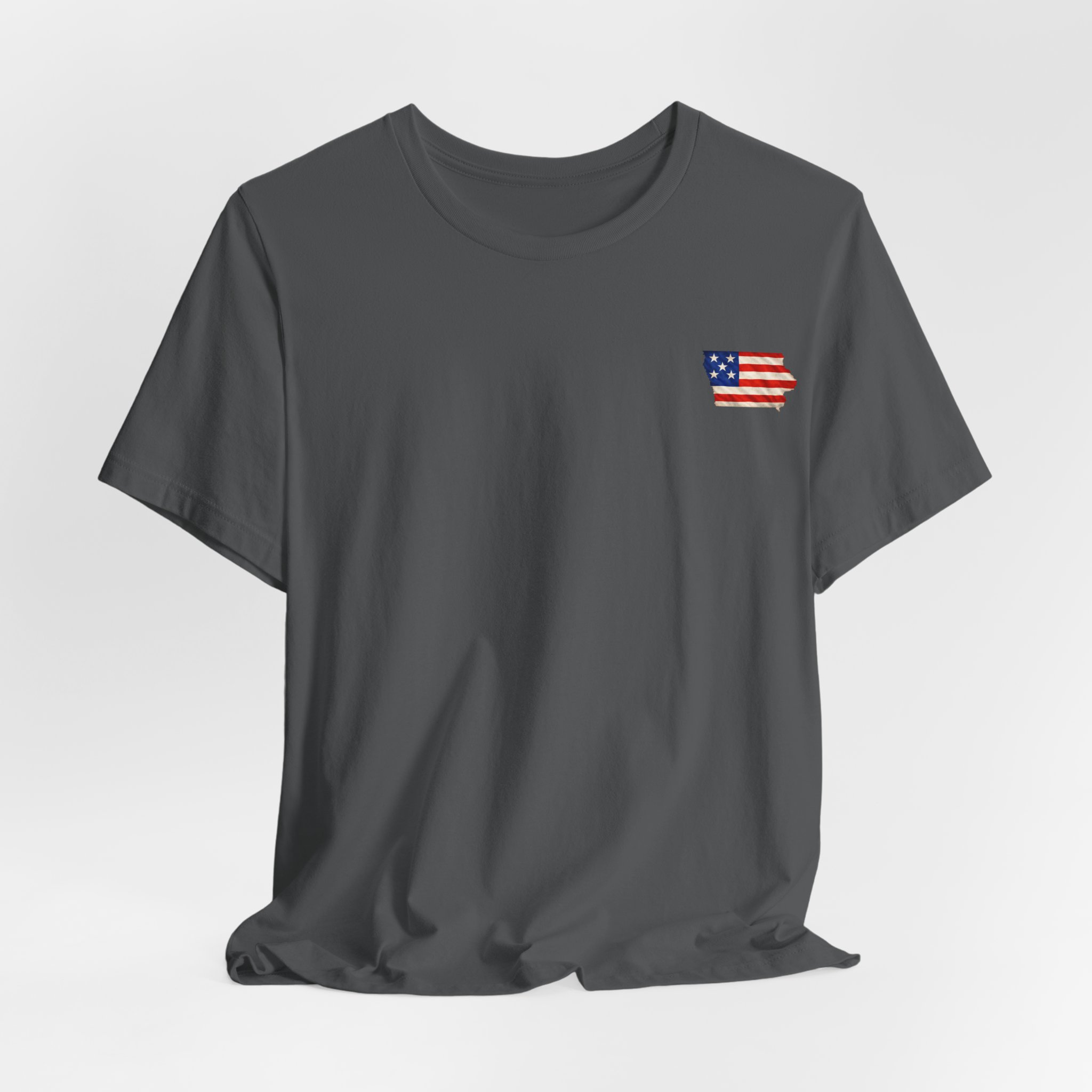 Iowa Veteran T-Shirt — American Flag Map Military Tribute Tee - Image 32