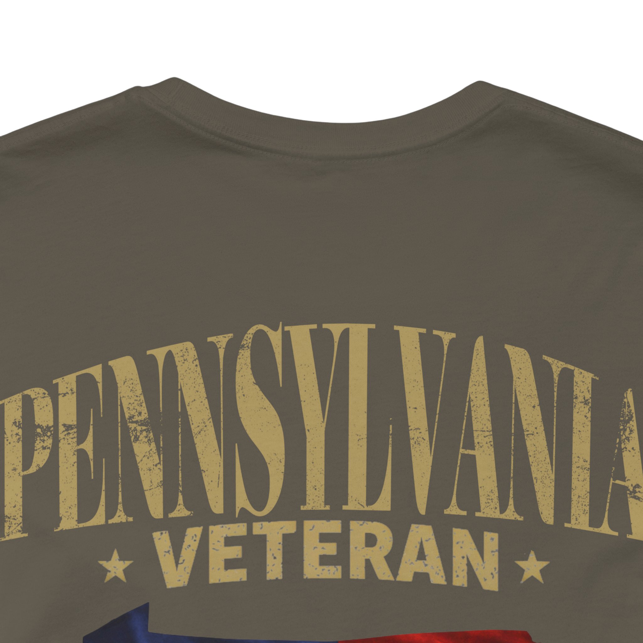 Pennsylvania Veteran T-Shirt — American Flag Map Military Tribute Tee - Image 13