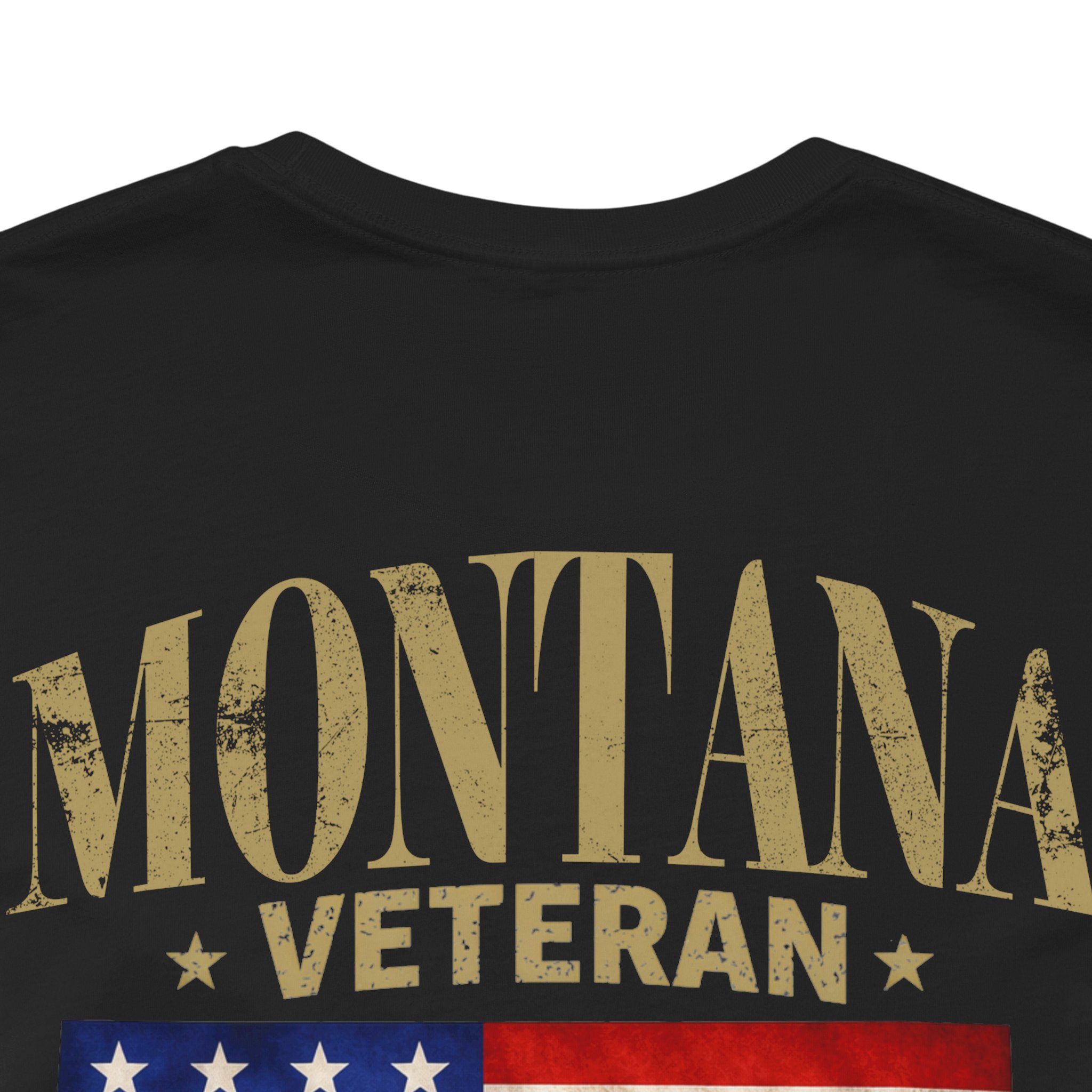 Montana Veteran T-Shirt — American Flag Alaska Map Military Tribute Tee - Image 10