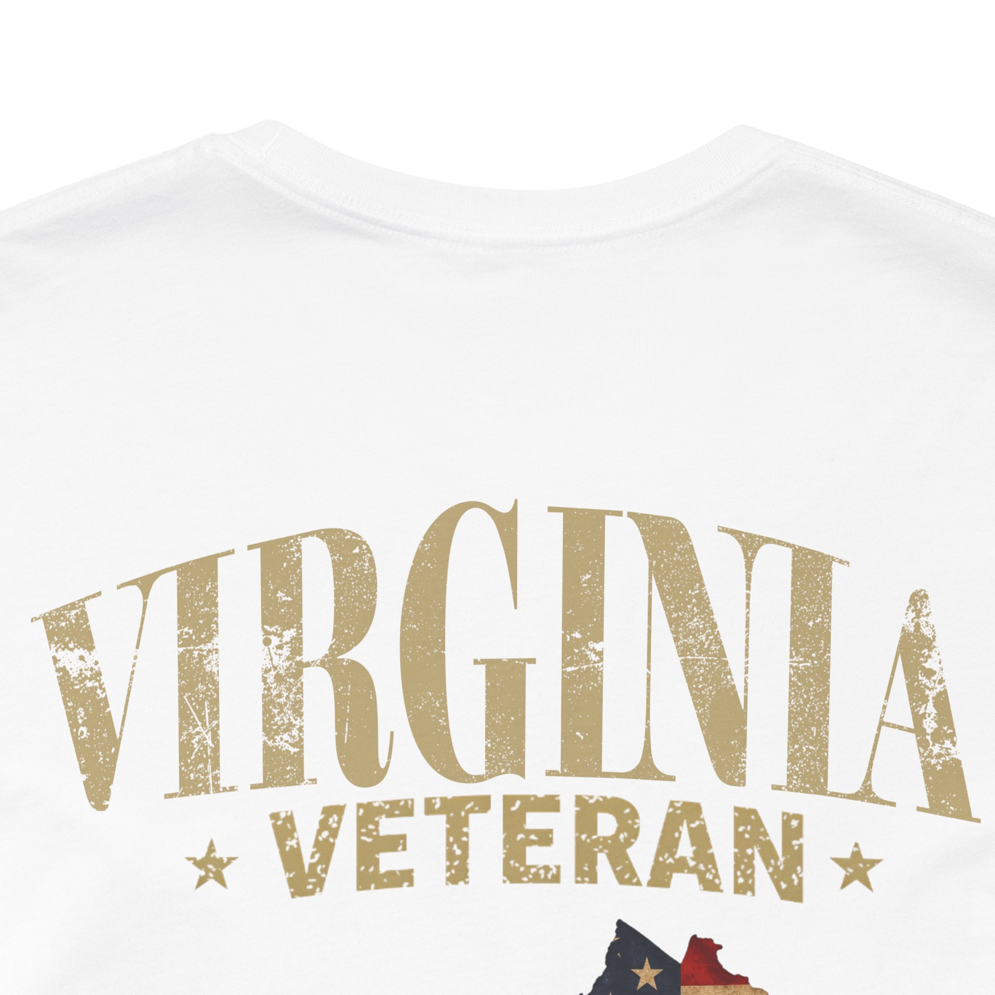 Virginia Veteran T-Shirt — American Flag Map Military Tribute Tee - Image 48