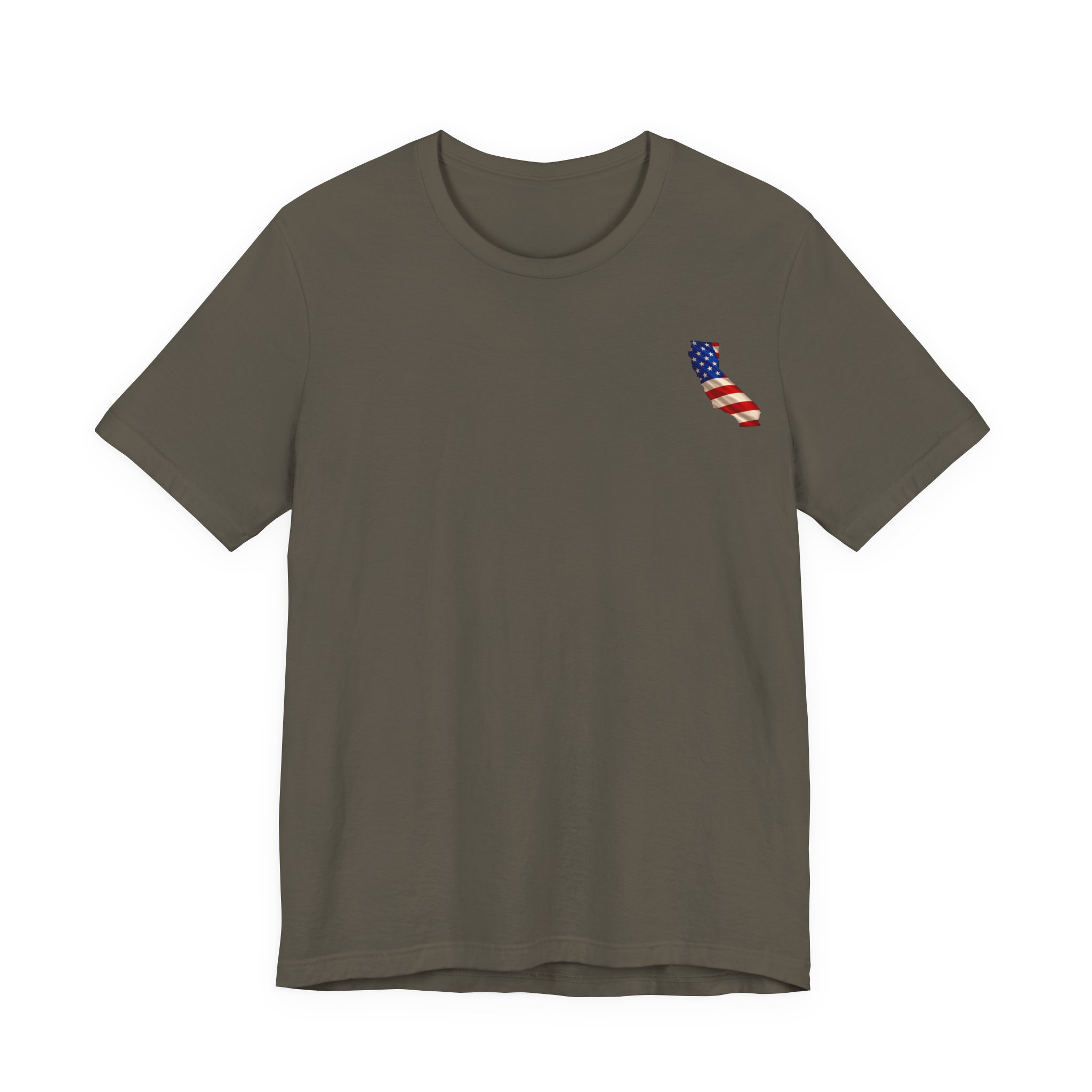 California Veteran T-Shirt — American Flag Map Military Tribute Tee - Image 26