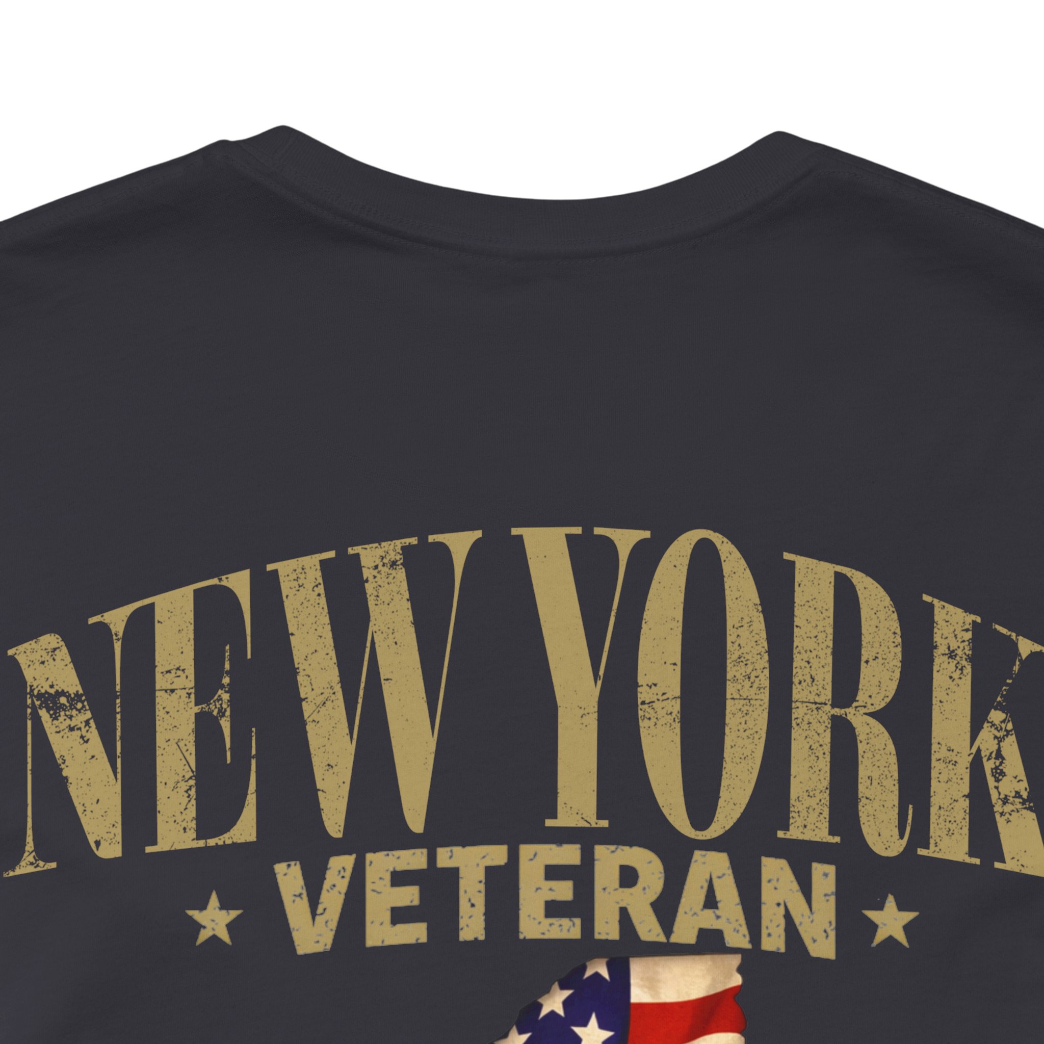 New York Veteran T-Shirt — American Flag Map Military Tribute Tee - Image 11