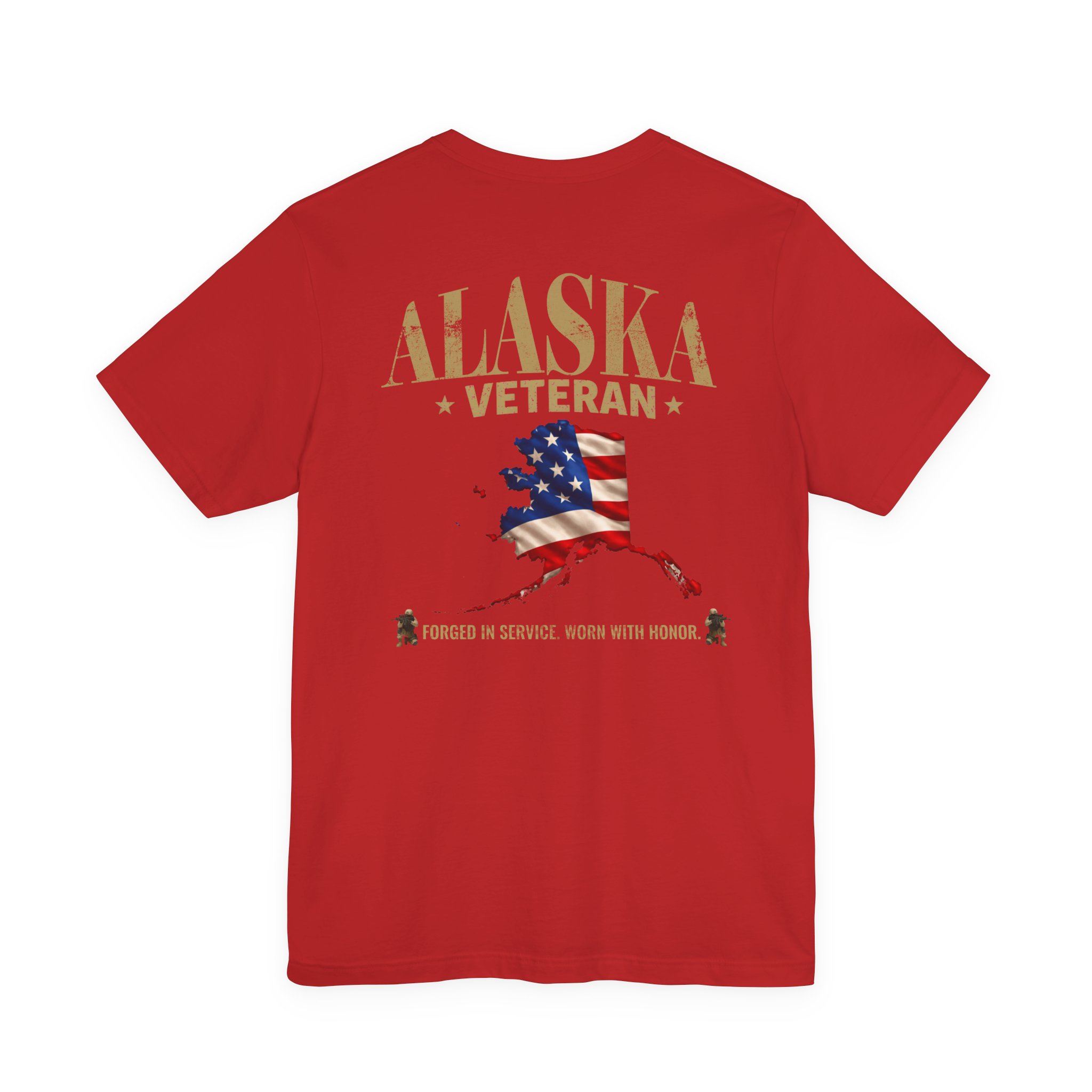 Alaska Veteran T-Shirt — American Flag Alaska Map Military Tribute Tee - Image 47
