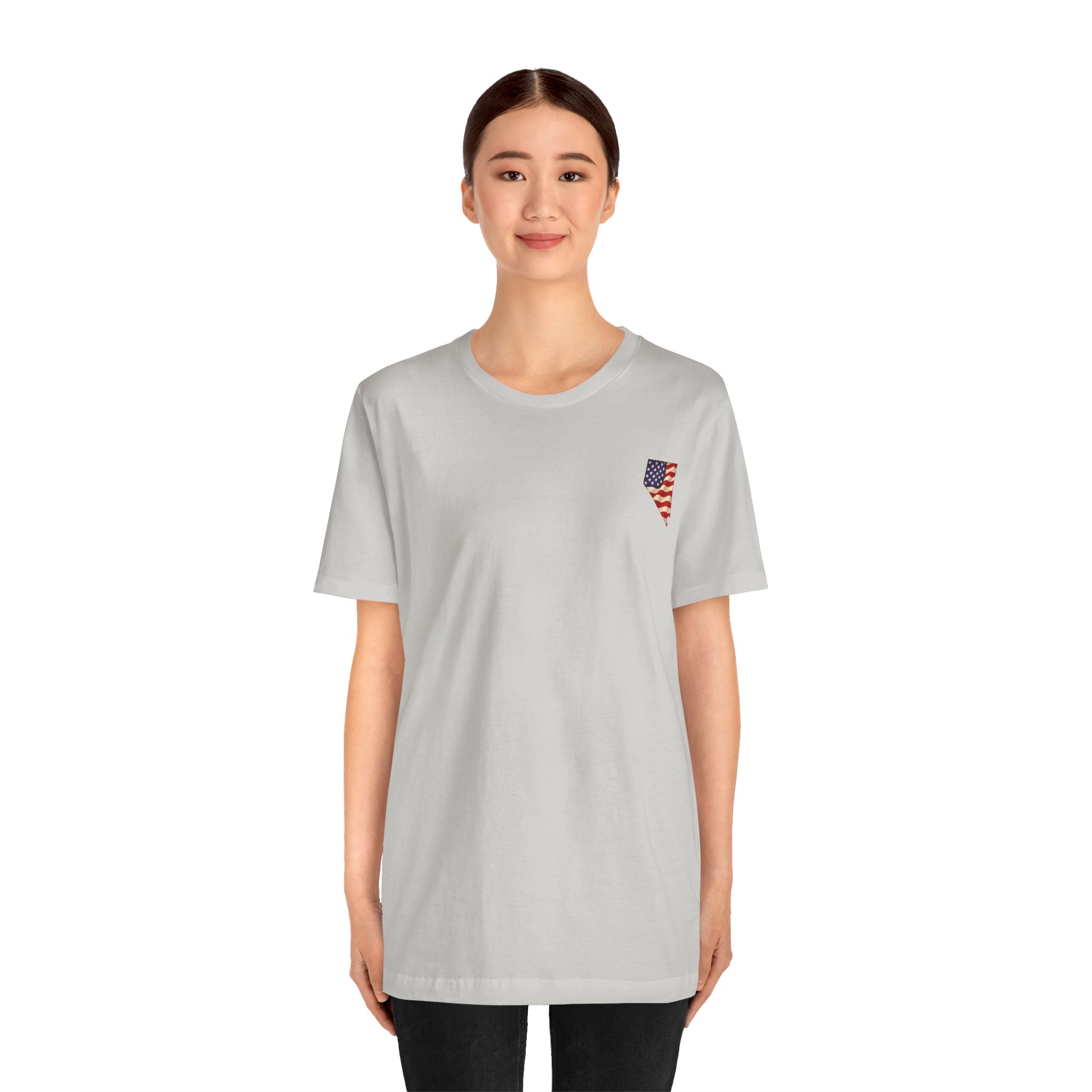 Nevada Veteran T-Shirt — American Flag Alaska Map Military Tribute Tee - Image 27