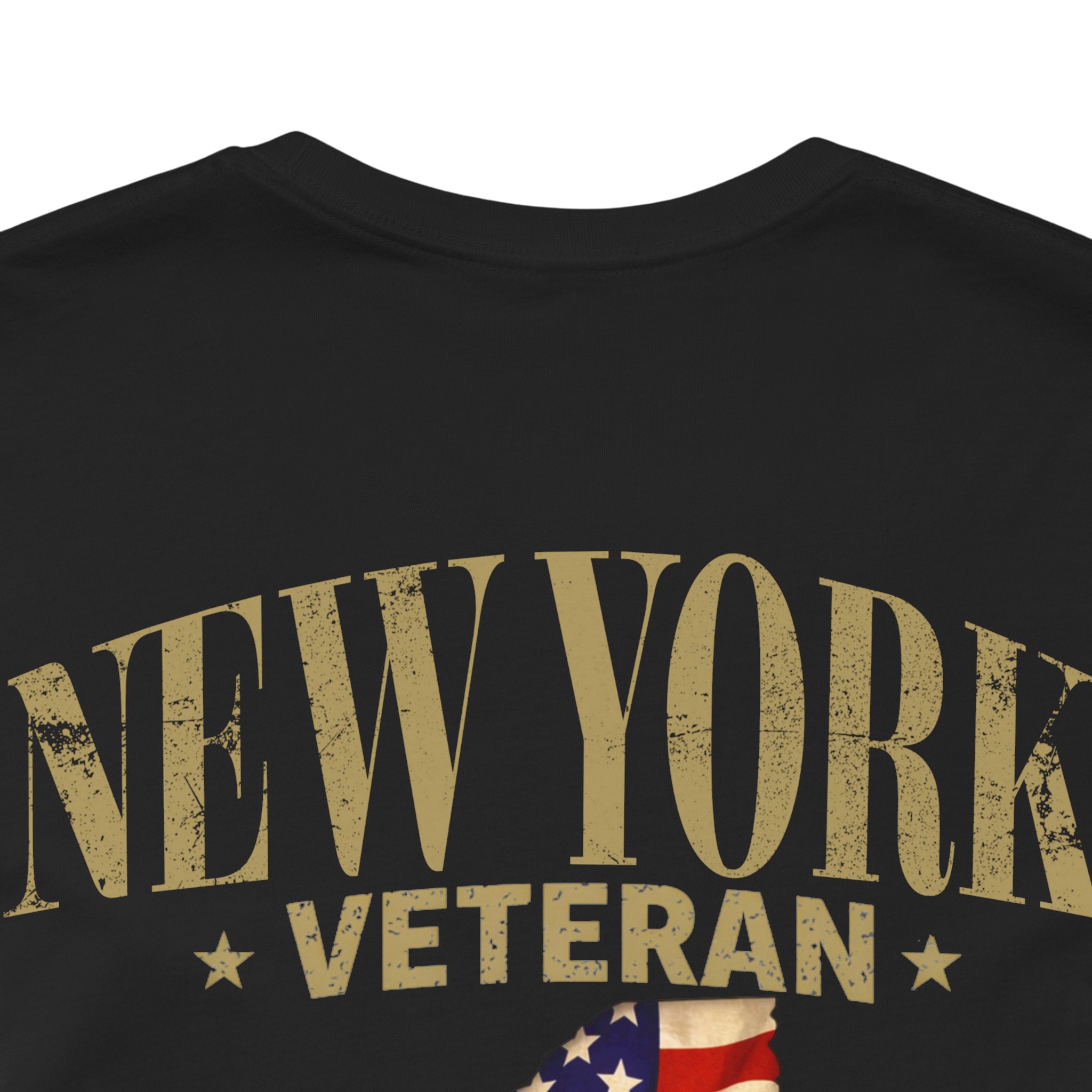 New York Veteran T-Shirt — American Flag Map Military Tribute Tee - Image 19