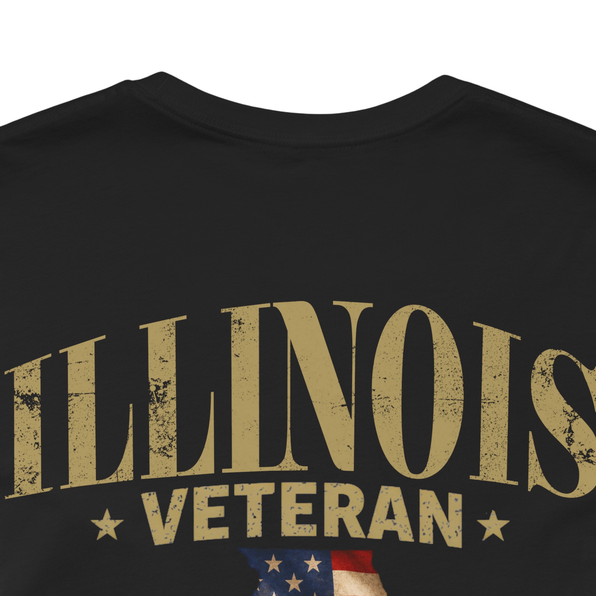 Illinois Veteran T-Shirt — American Flag Alaska Map Military Tribute Tee - Image 14