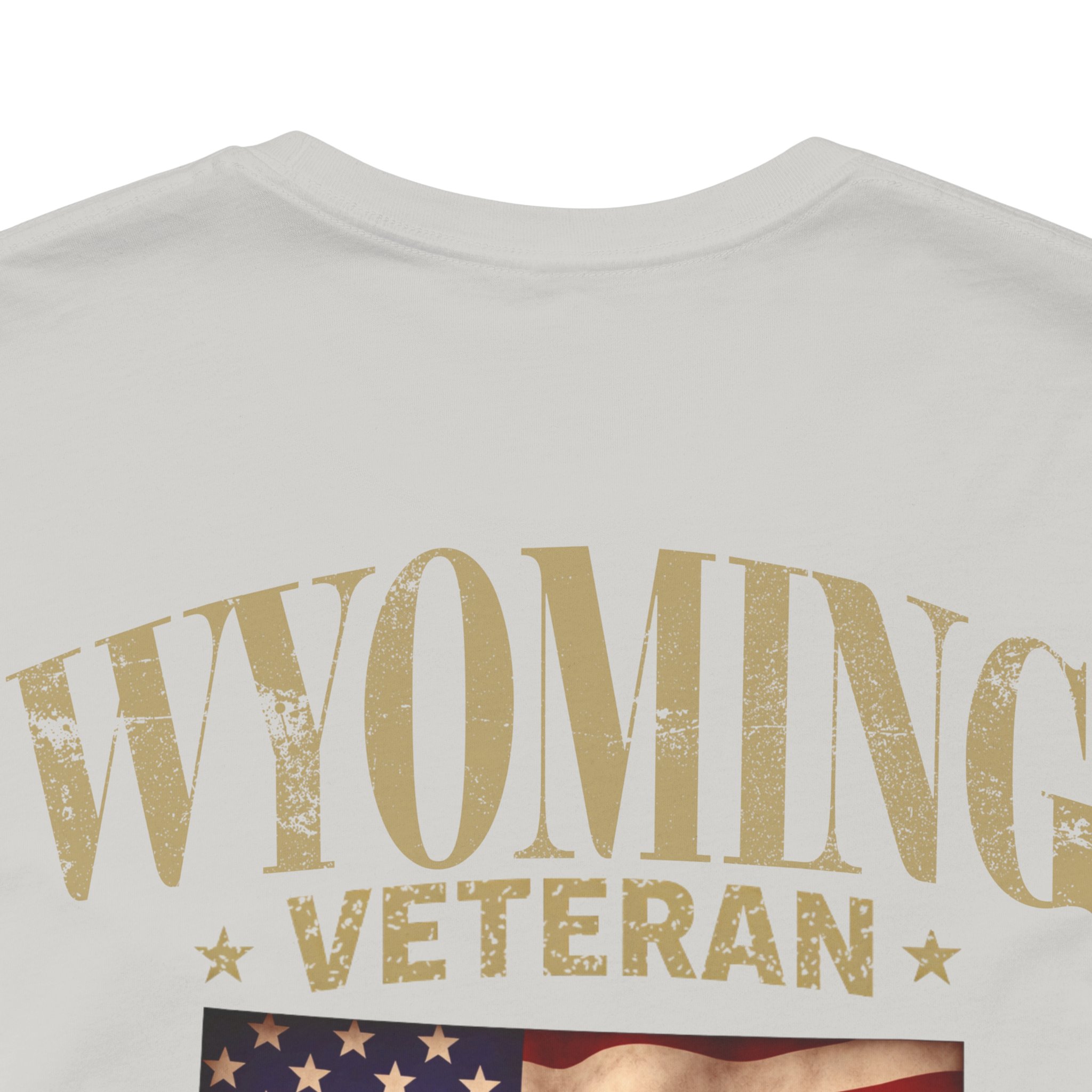 Wyoming Veteran T-Shirt — American Flag Map Military Tribute Tee - Image 31