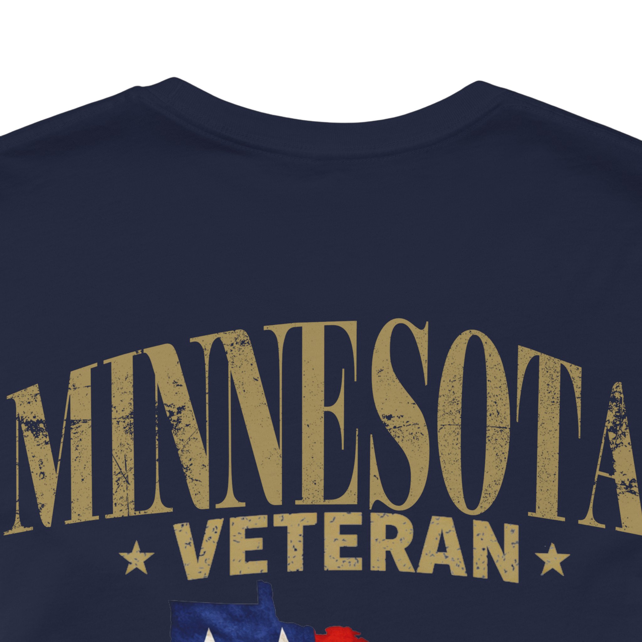 Minnesota Veteran T-Shirt — American Flag Alaska Map Military Tribute Tee - Image 2