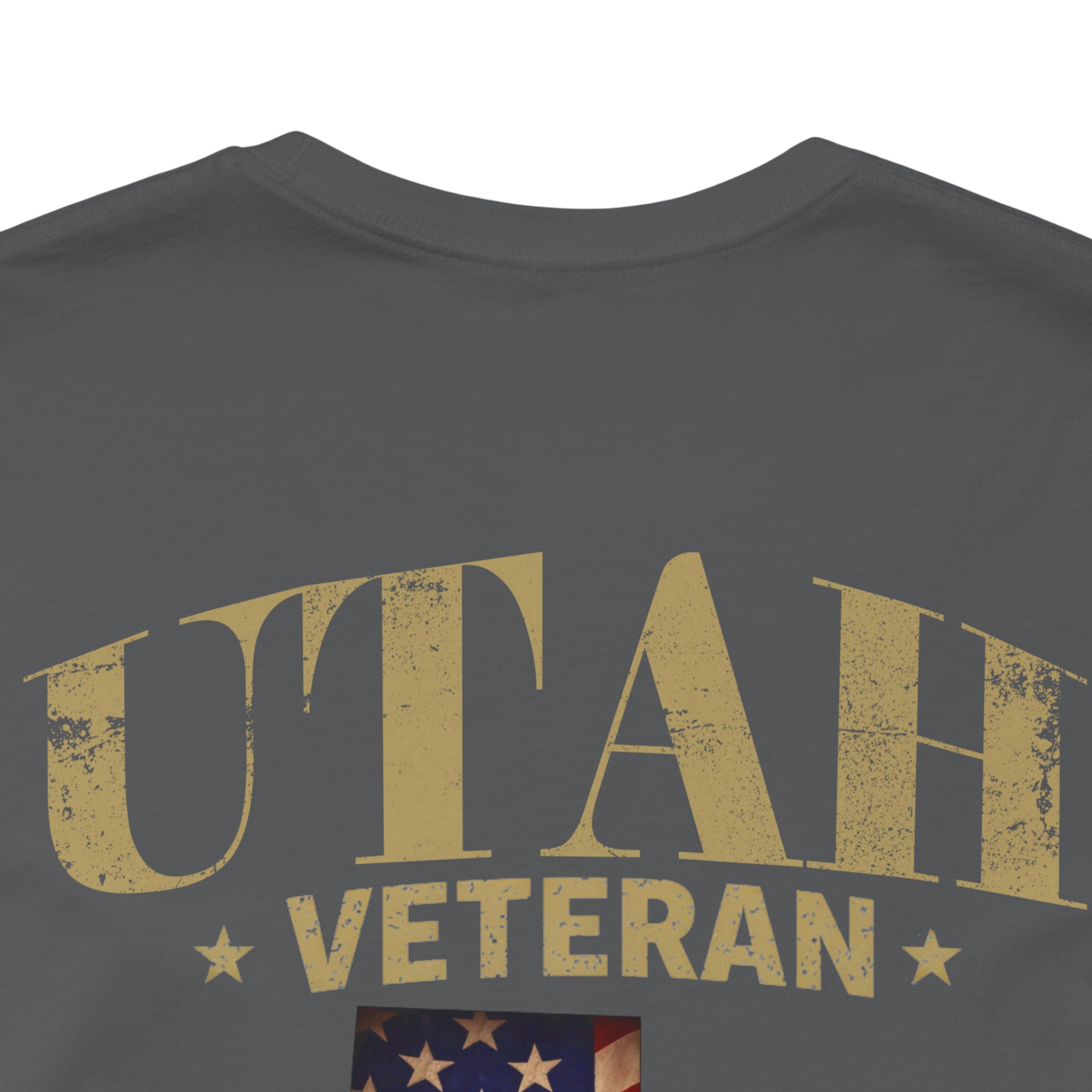 Utah Veteran T-Shirt — American Flag Map Military Tribute Tee - Image 23