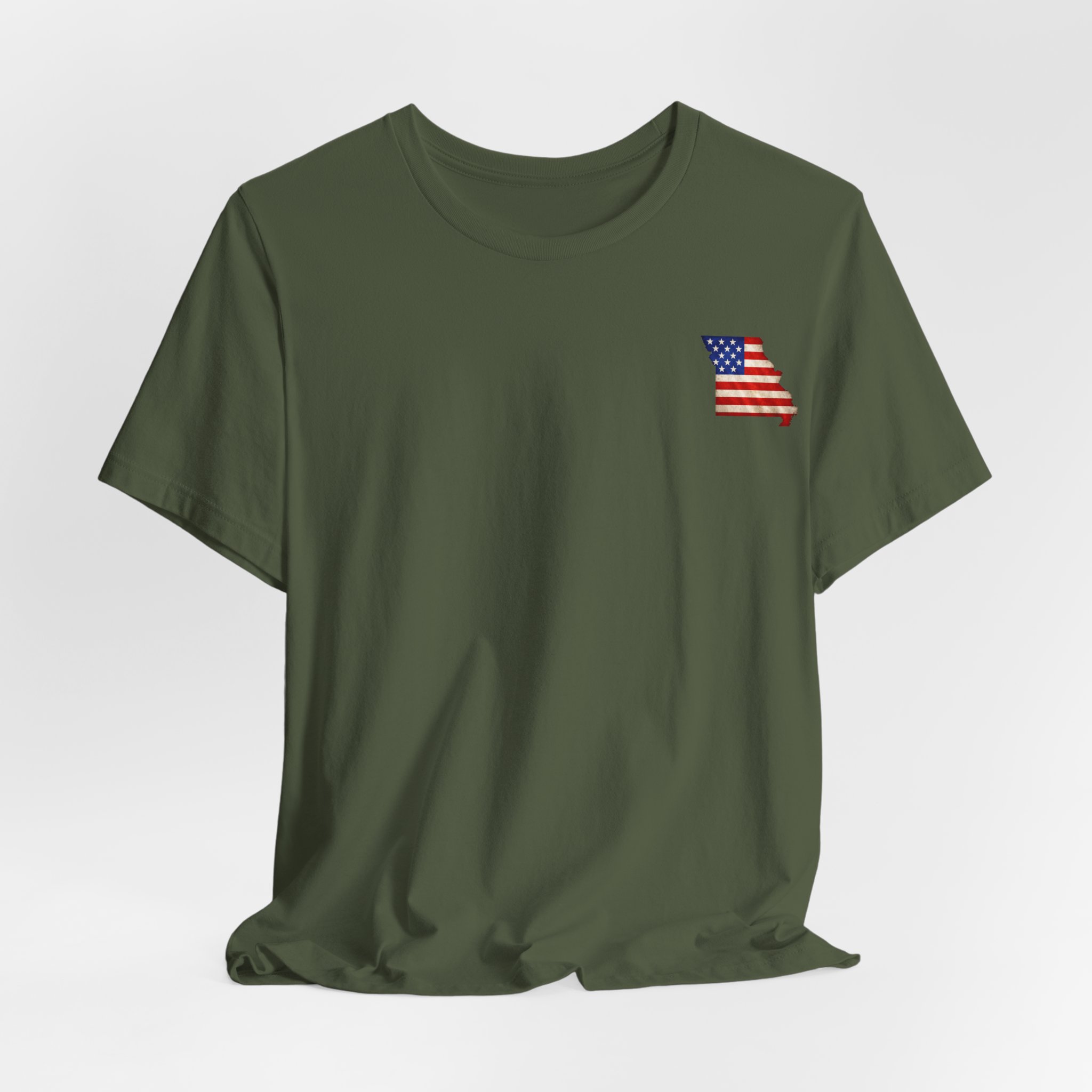 Missouri Veteran T-Shirt — American Flag Map Military Tribute Tee - Image 38